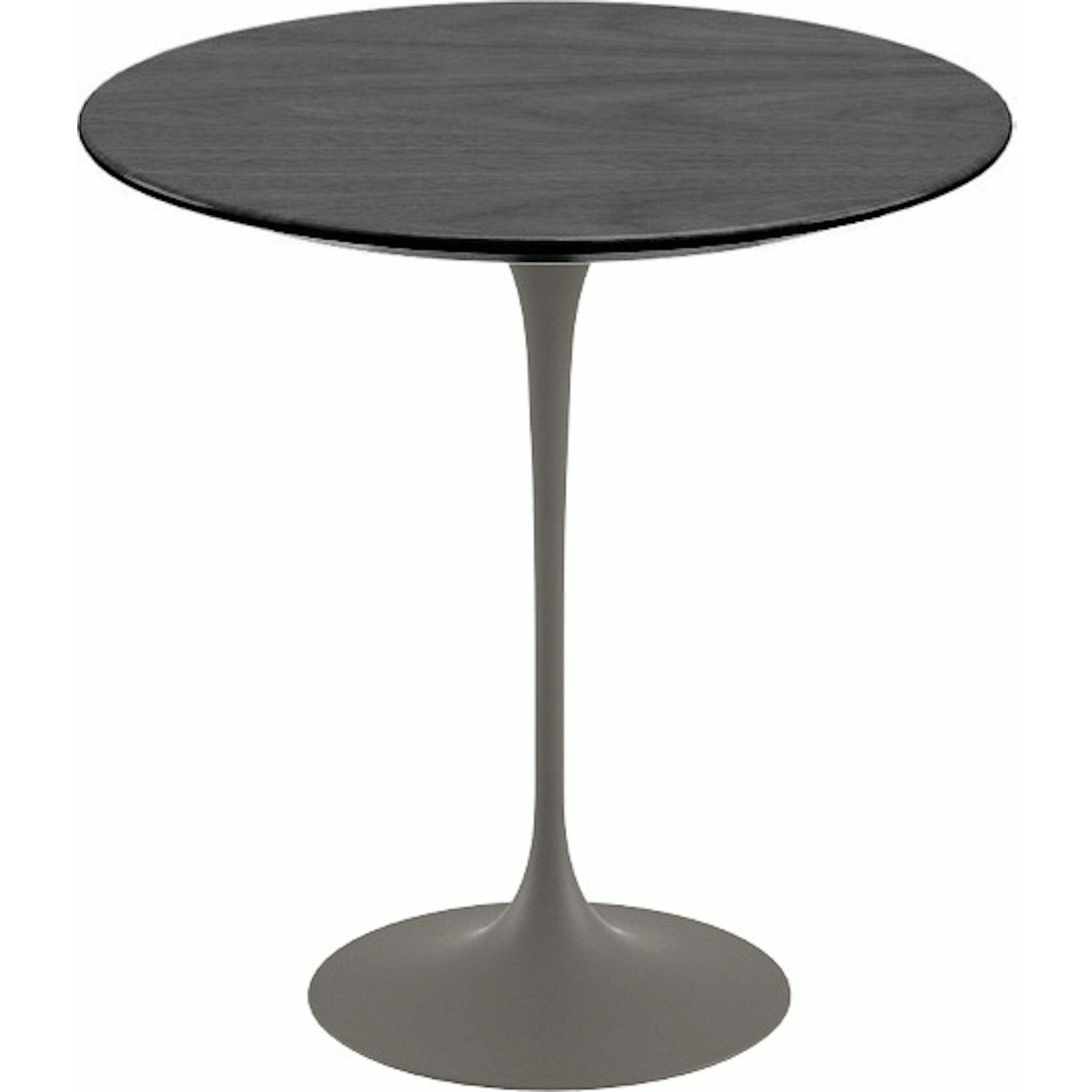 Saarinen Side Table - 20” Round side/end table Knoll Grey Ebonized Walnut
