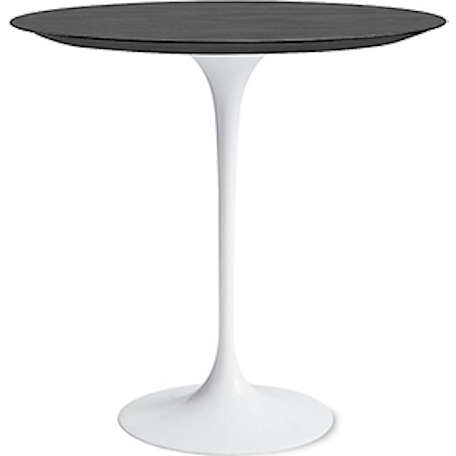 Saarinen Side Table - 20” Round side/end table Knoll White Ebonized Walnut