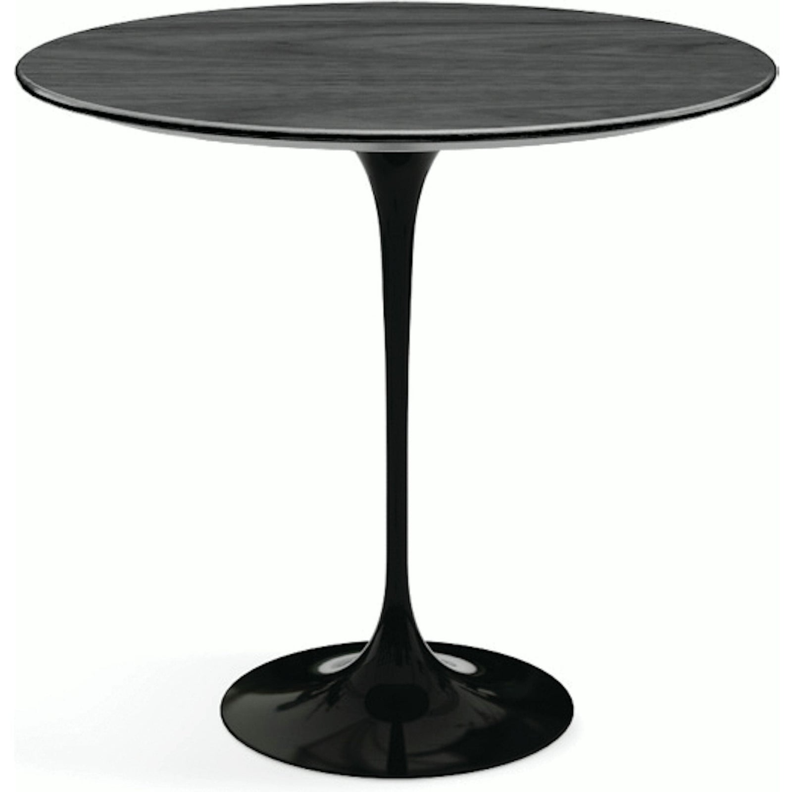 Saarinen Side Table - 22” Oval side/end table Knoll Black Ebonized Walnut