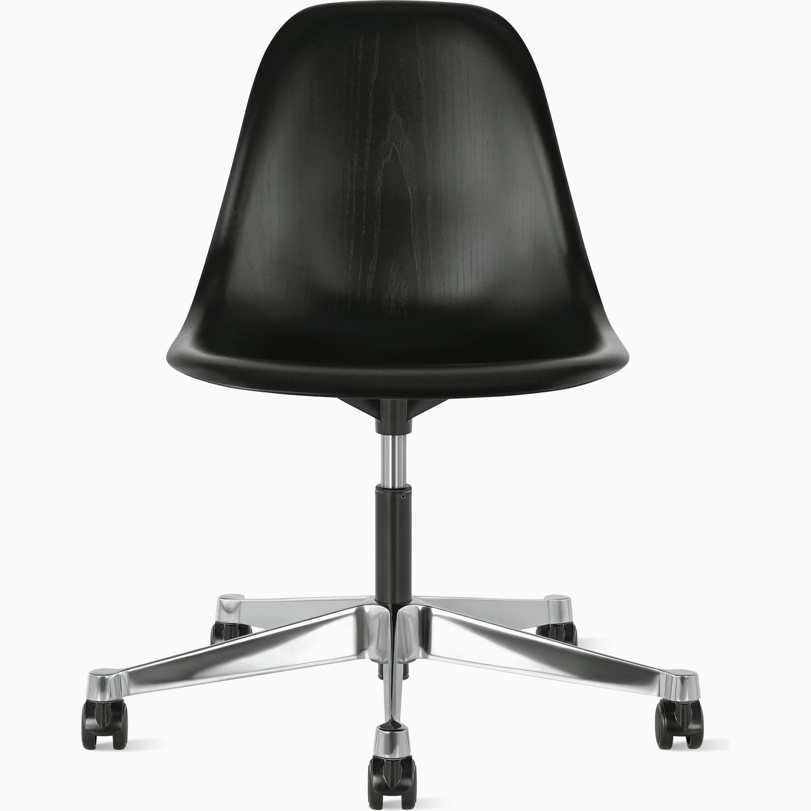 Eames Molded Wood Side Chair With Task Base Office Chair herman miller