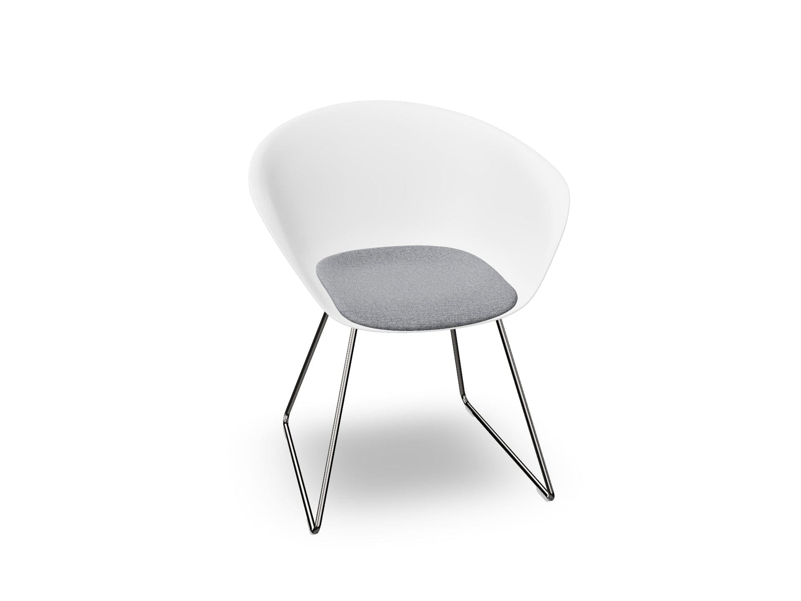 Duna 02 Sled Base Chair With Seat Cushion Chairs Arper