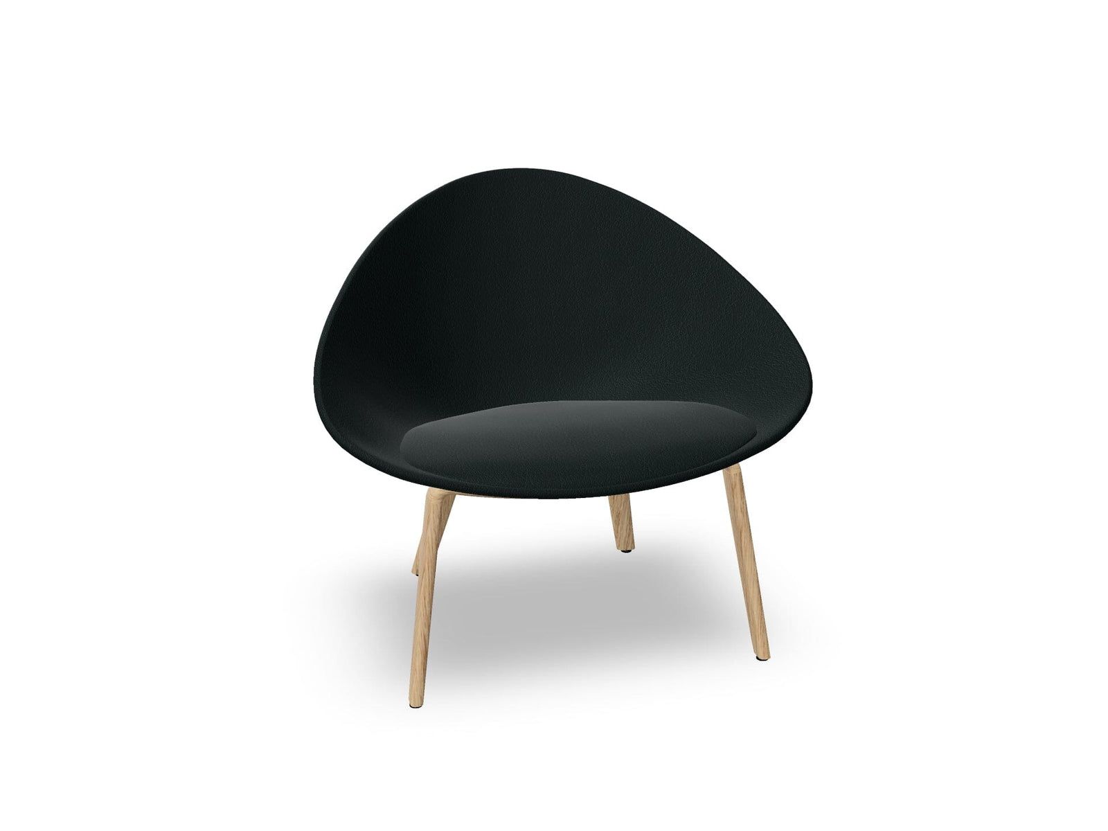 Adell 4 Leg Wood Lounge Chair With Fully Upholstered lounge chair Arper