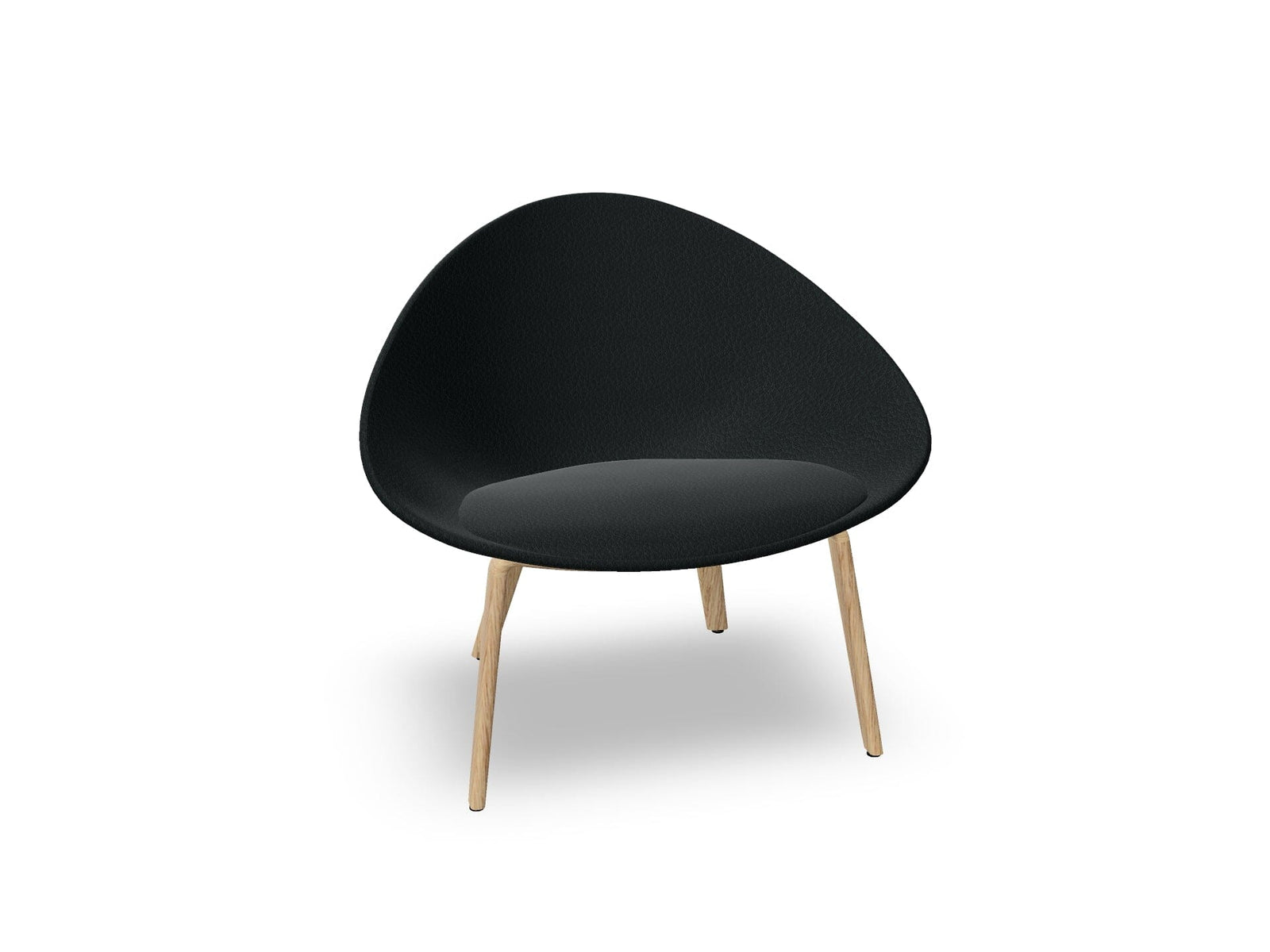 Adell 4 Leg Wood Lounge Chair With Fully Upholstered lounge chair Arper