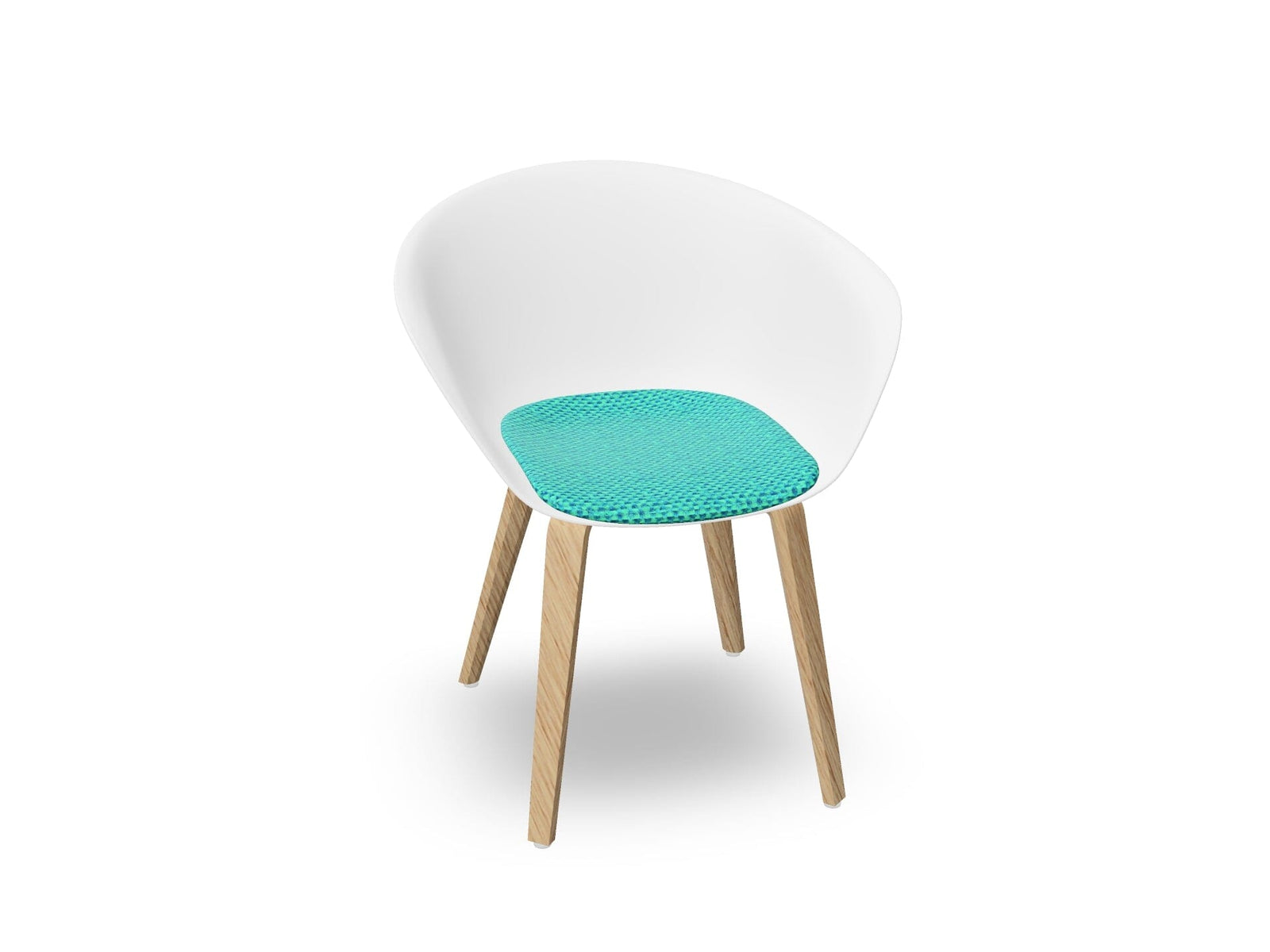 Duna 02 Wood Leg Chair With Seat Cushion Chairs Arper