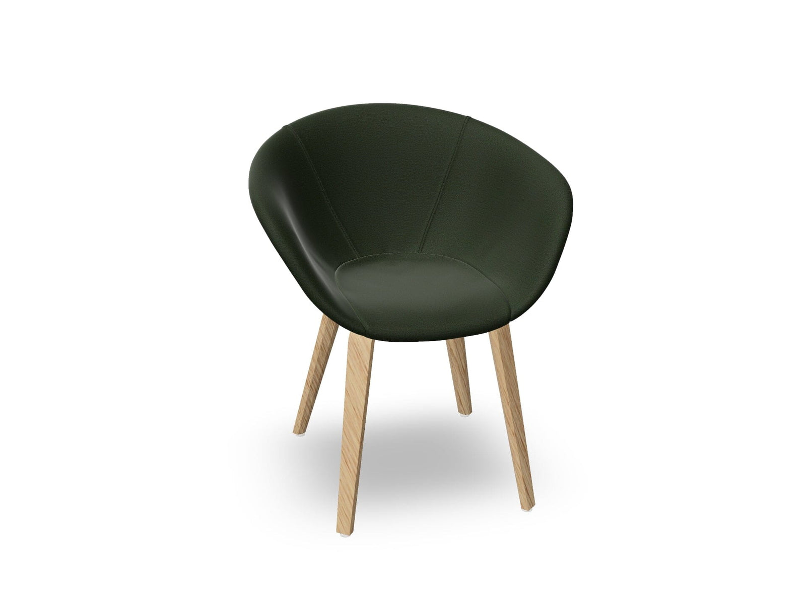 Duna 02 Wood Leg Chair With Front Upholstery Chairs Arper