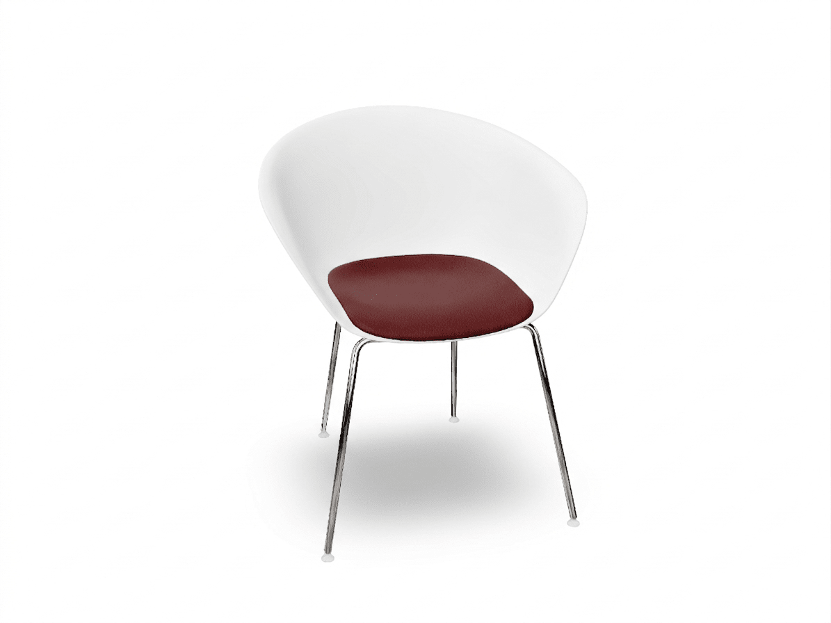 Duna 02 Four Leg Chair With Seat Cushion Chairs Arper