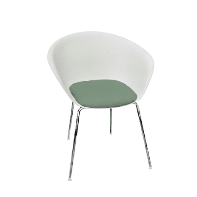 Duna 02 Four Leg Chair With Seat Cushion Chairs Arper