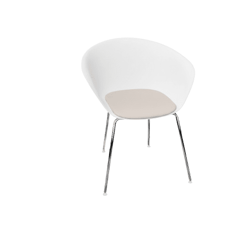 Duna 02 Four Leg Chair With Seat Cushion Chairs Arper