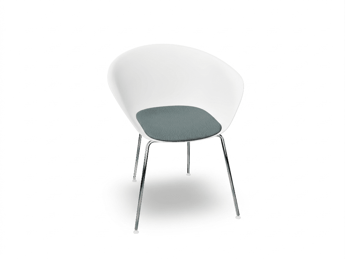 Duna 02 Four Leg Chair With Seat Cushion Chairs Arper