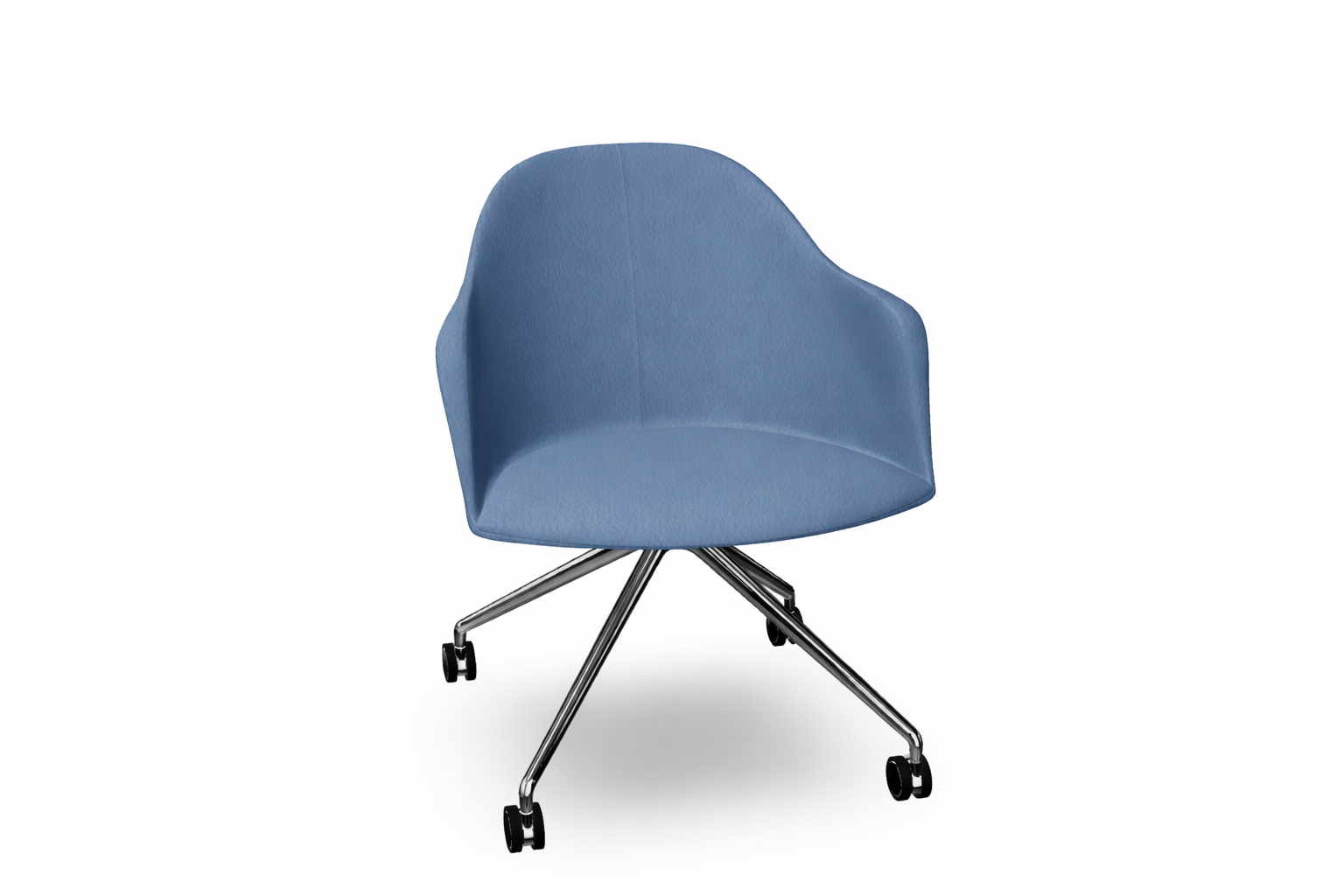 Cila fully upholstered Armchair With Fixed Trestle Base