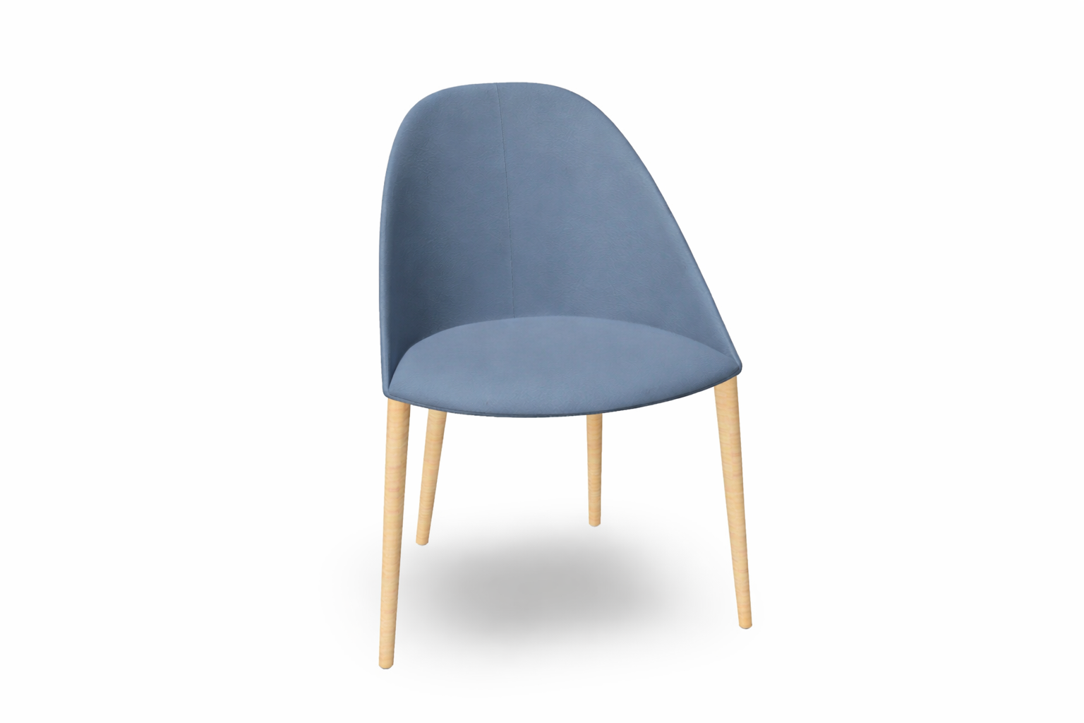 Cila Fully Upholstered Chair With Timber Oak Four-leg Base