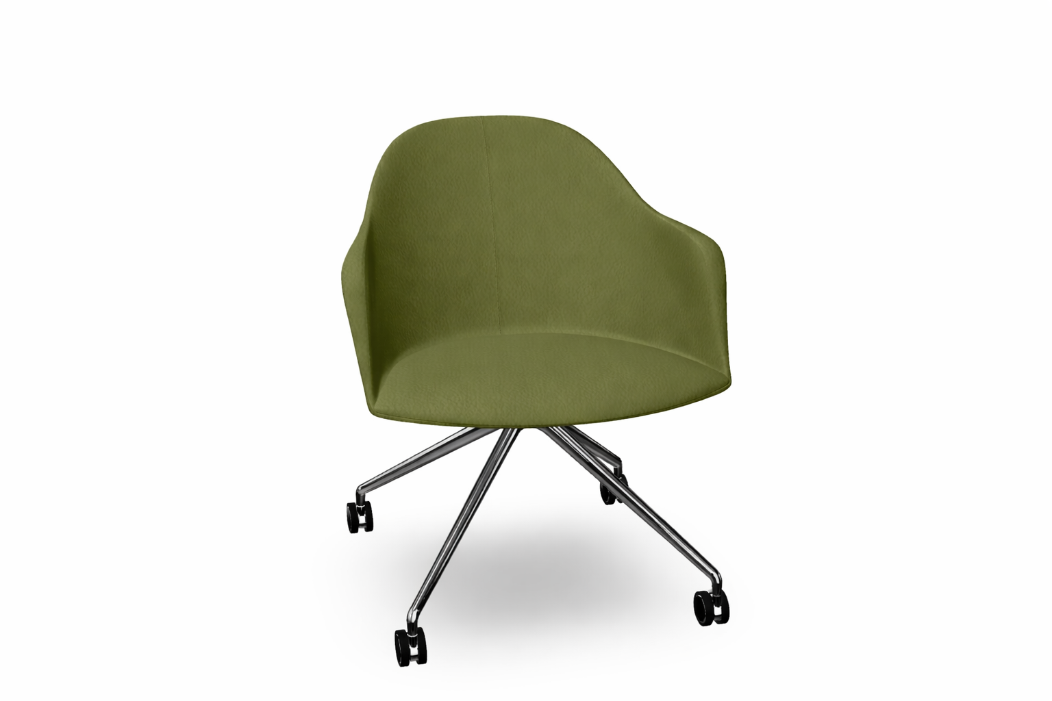 Cila fully upholstered Armchair With Fixed Trestle Base