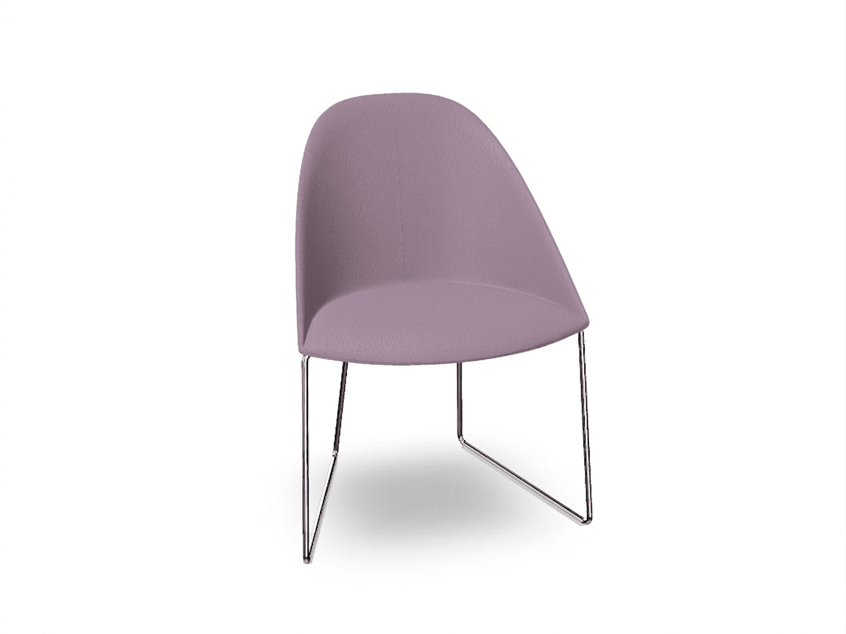Cila Fully Upholstered Chair With Sled Base Chairs Arper