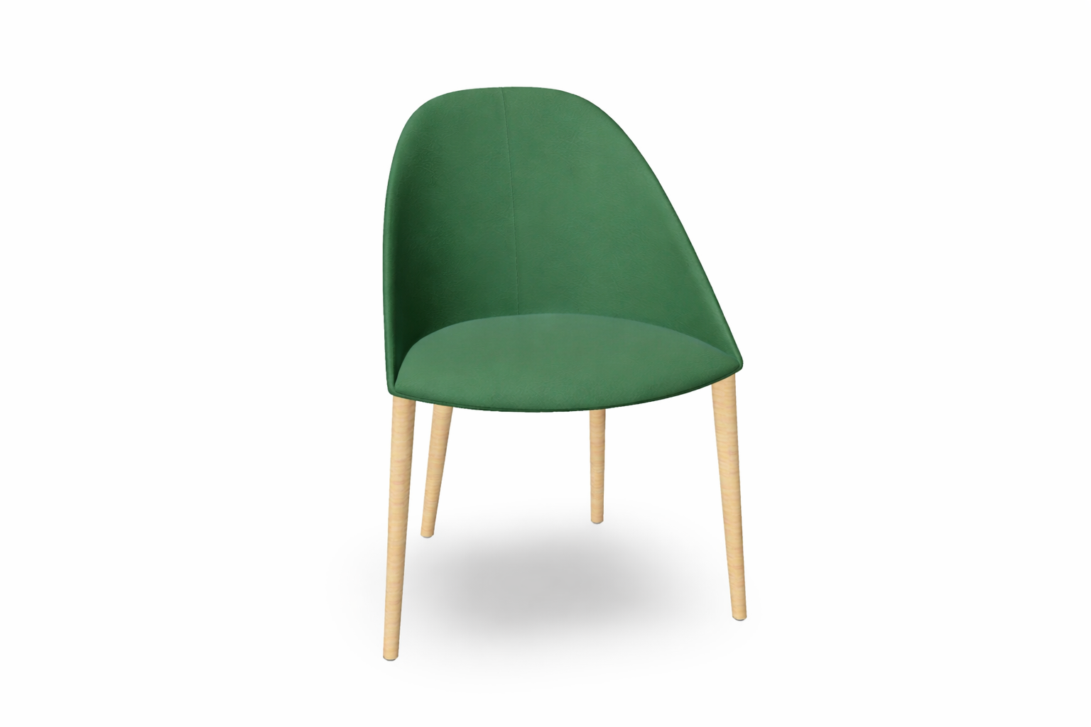 Cila Fully Upholstered Chair With Timber Oak Four-leg Base
