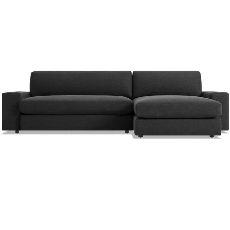 Esker Sofa with Chaise Sofa BluDot Afton Grey Right Chaise