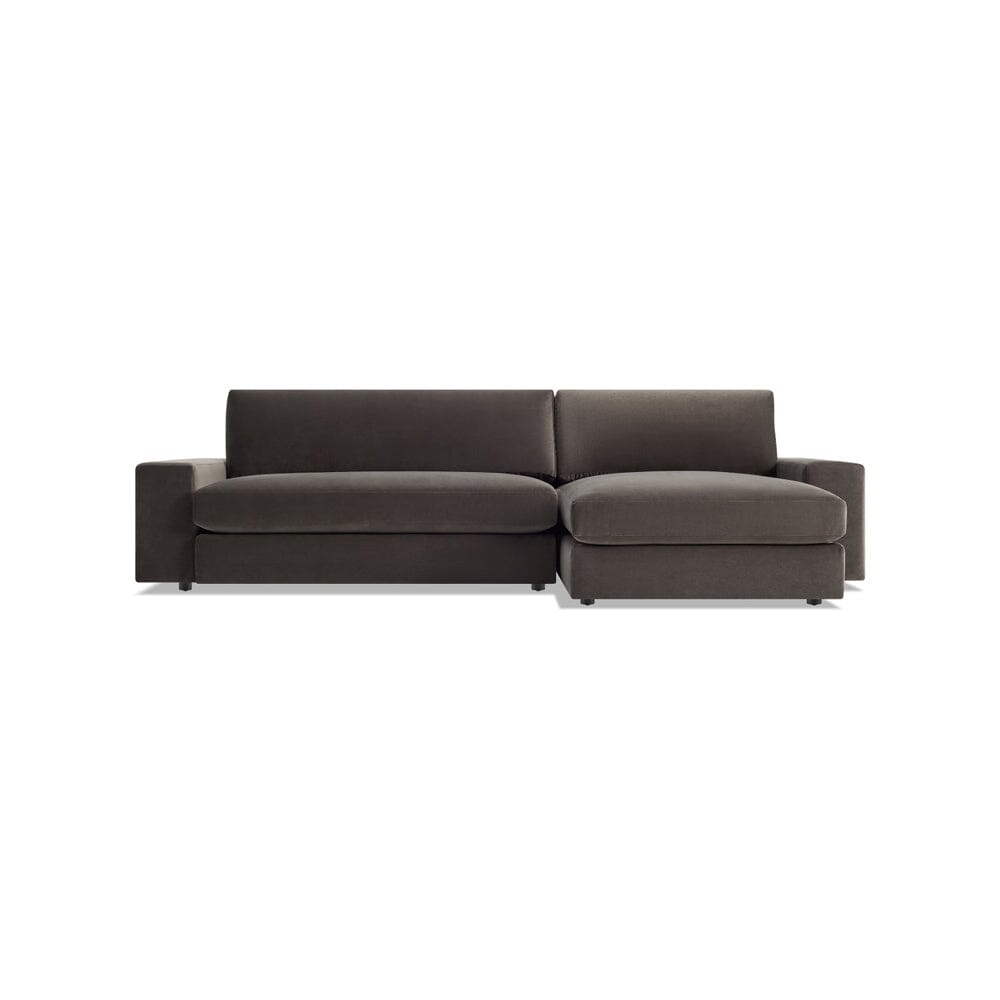 Esker Sofa with Chaise Sofa BluDot Storm Velvet Right Chaise