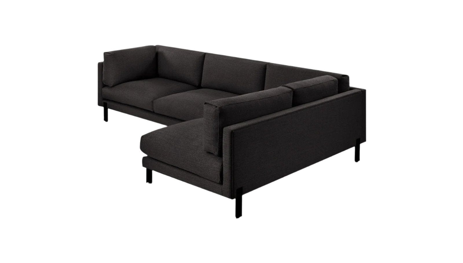 Silverlake Sectional Sofa Gus Modern Andorra Espresso Right Facing