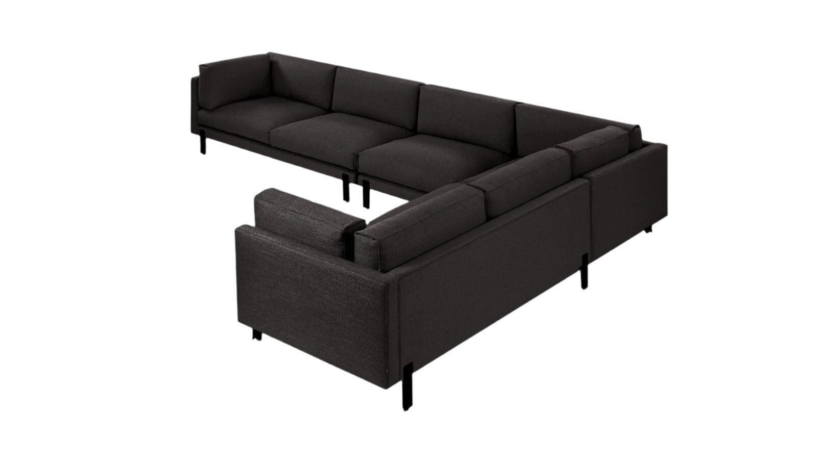 Silverlake XL Sectional Sofa Gus Modern Andorra Espresso Right Facing