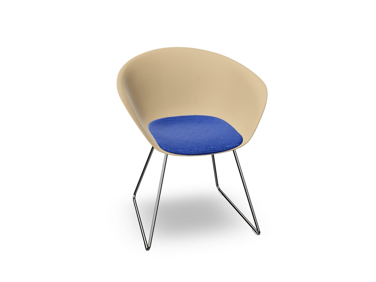 Duna 02 Sled Base Chair With Seat Cushion Chairs Arper