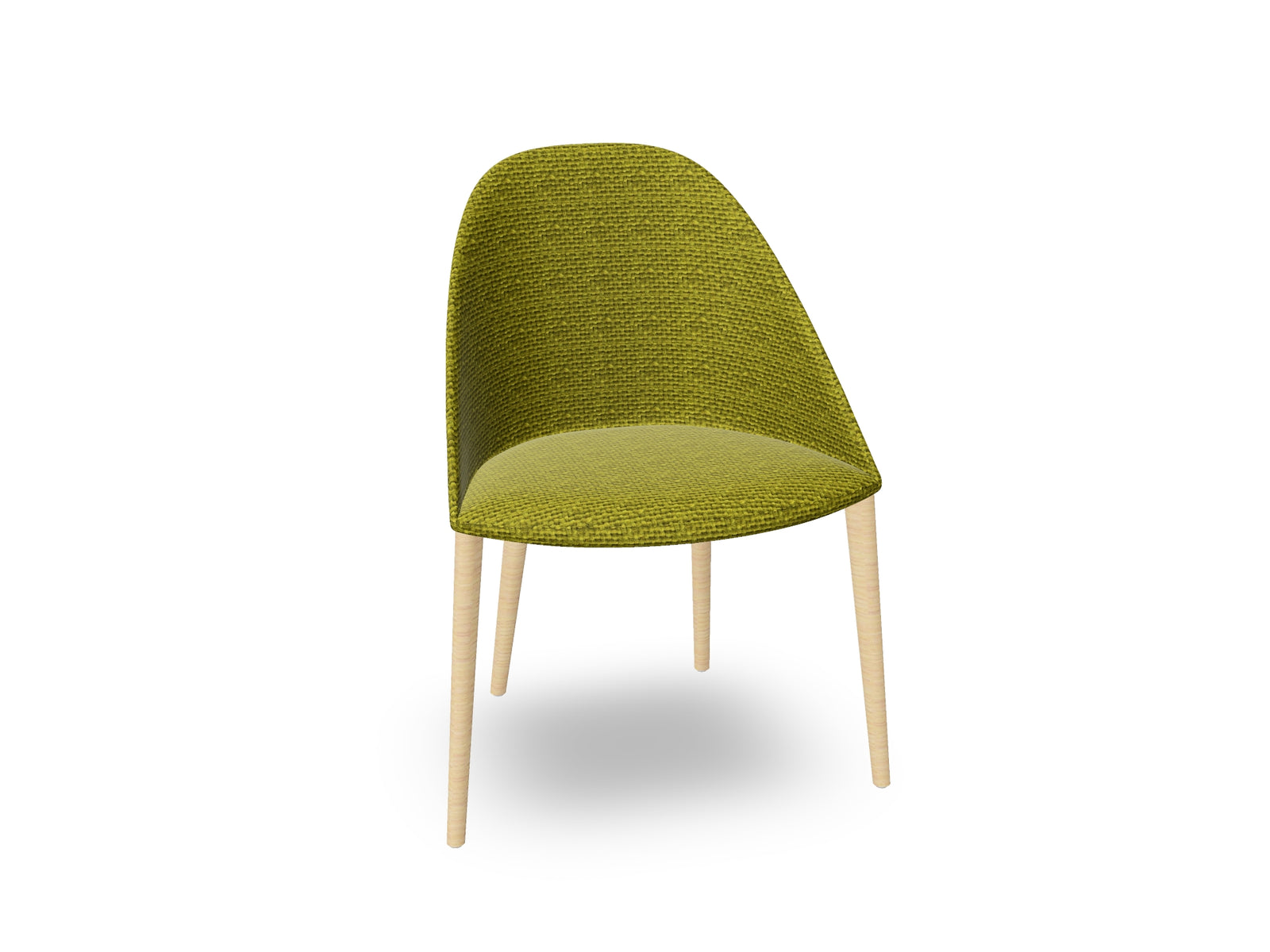 Cila Fully Upholstered Chair With Timber Oak Four-leg Base
