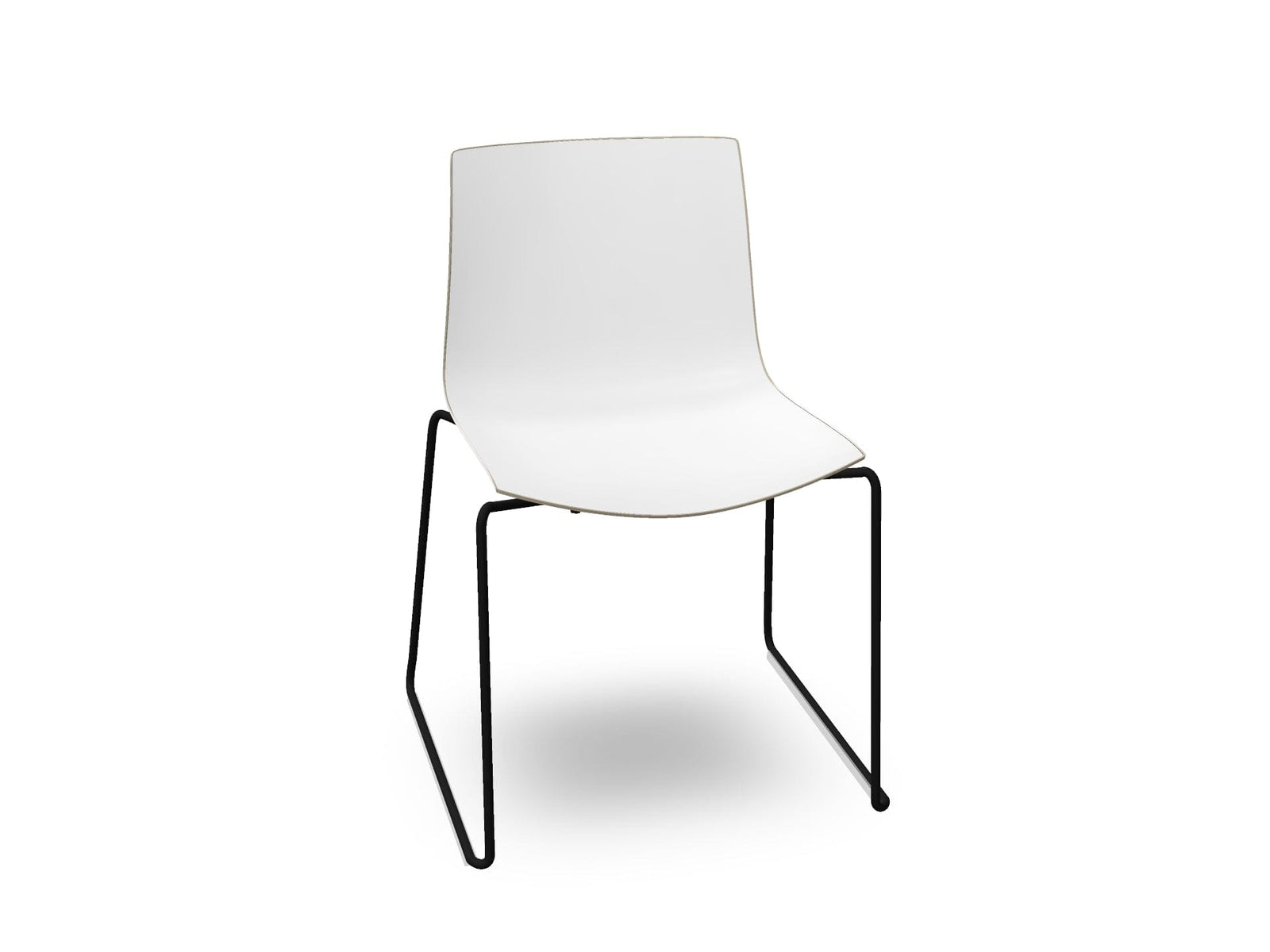 Catifa 46 Polypropylene Bi-Color Sled Base Chair Side/Dining Arper