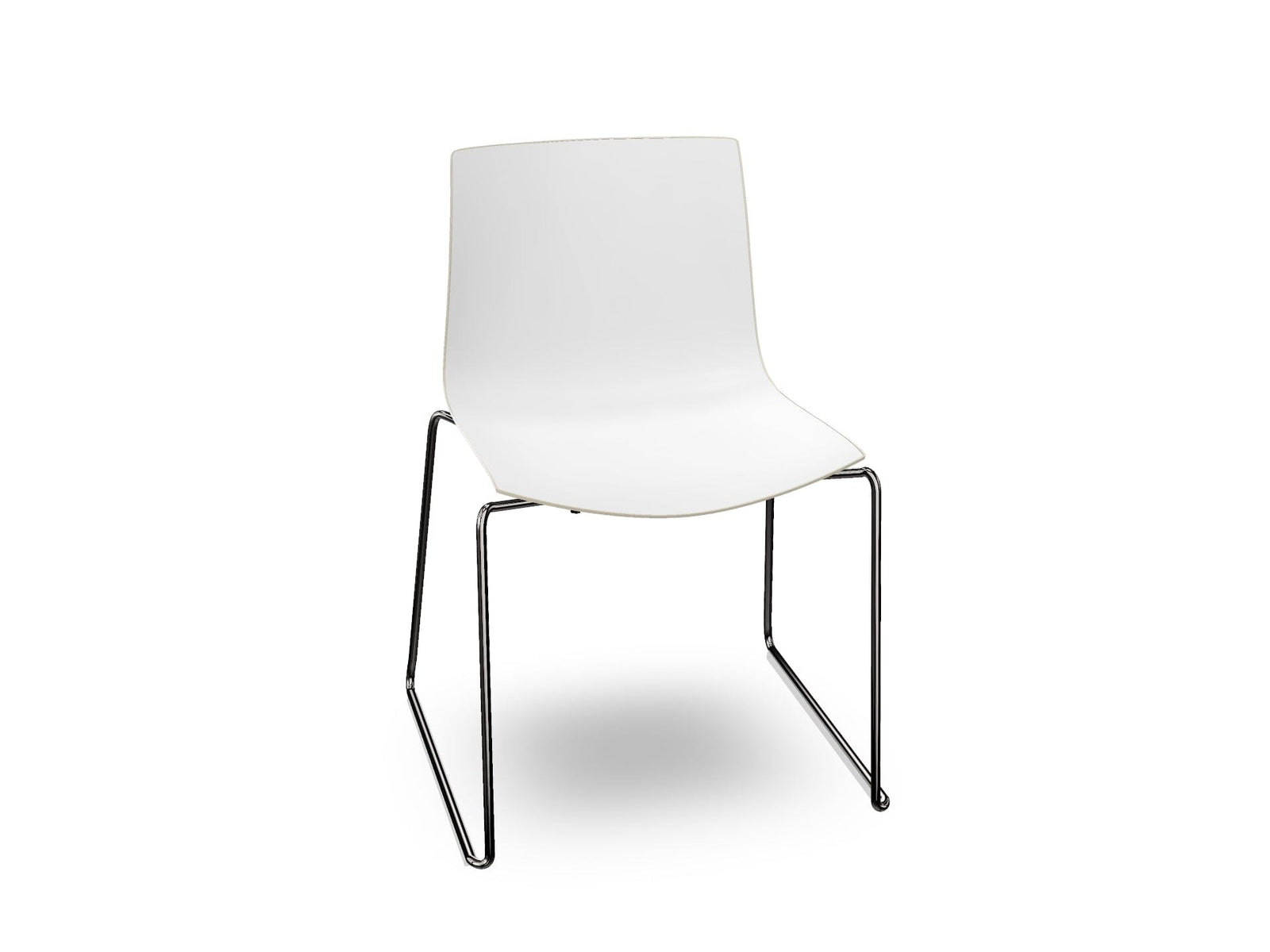 Catifa 46 Polypropylene Bi-Color Sled Base Chair Side/Dining Arper