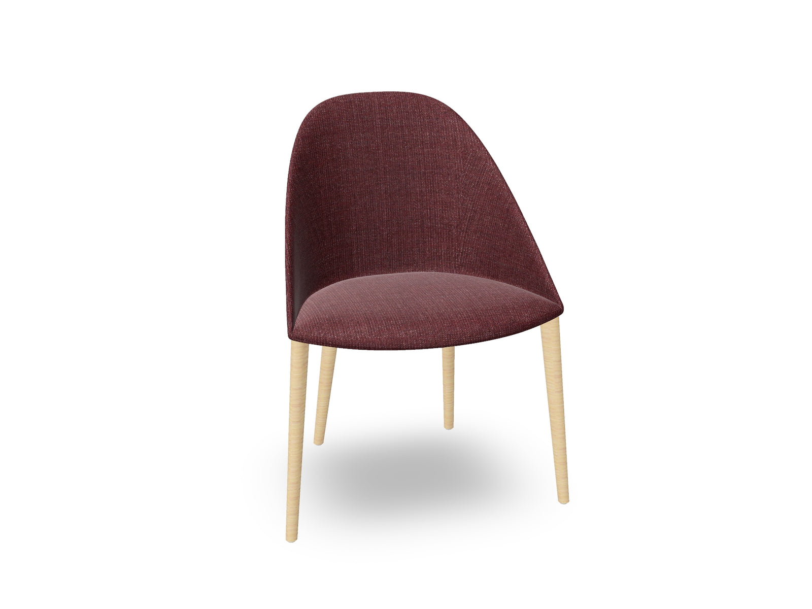 Cila Fully Upholstered Chair With Timber Oak Four-leg Base