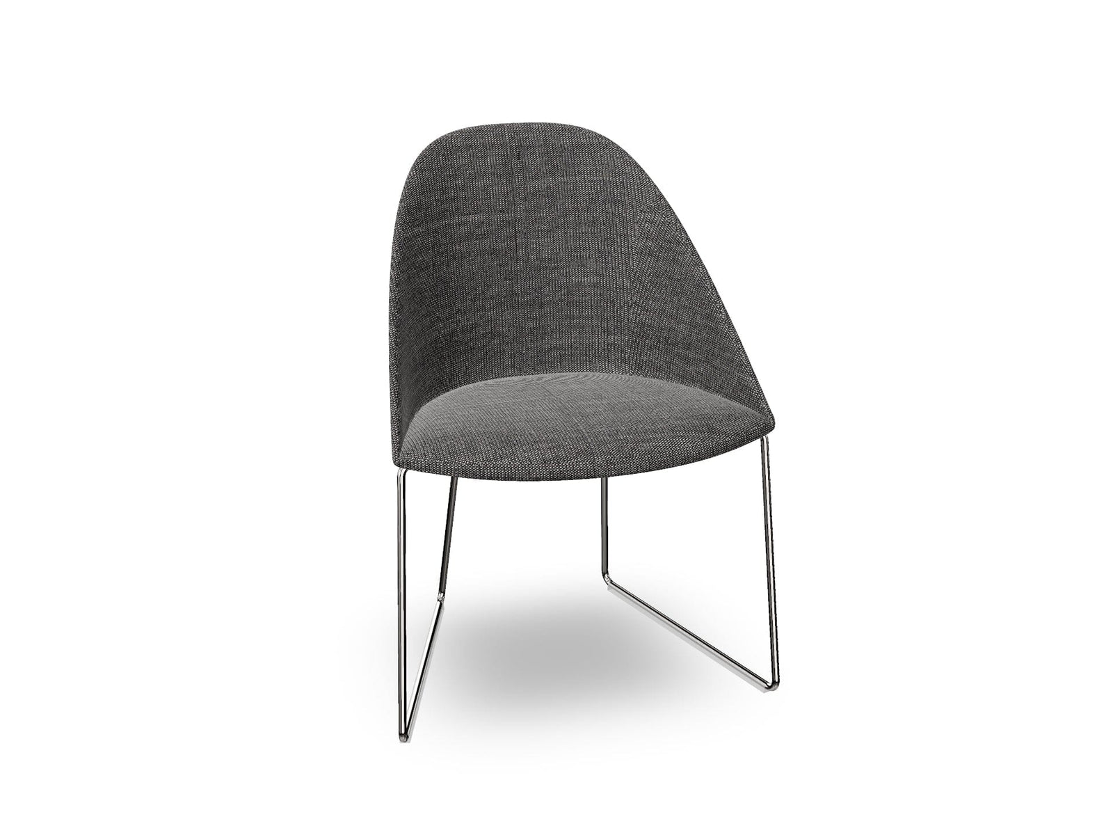 Cila Fully Upholstered Chair With Sled Base Chairs Arper