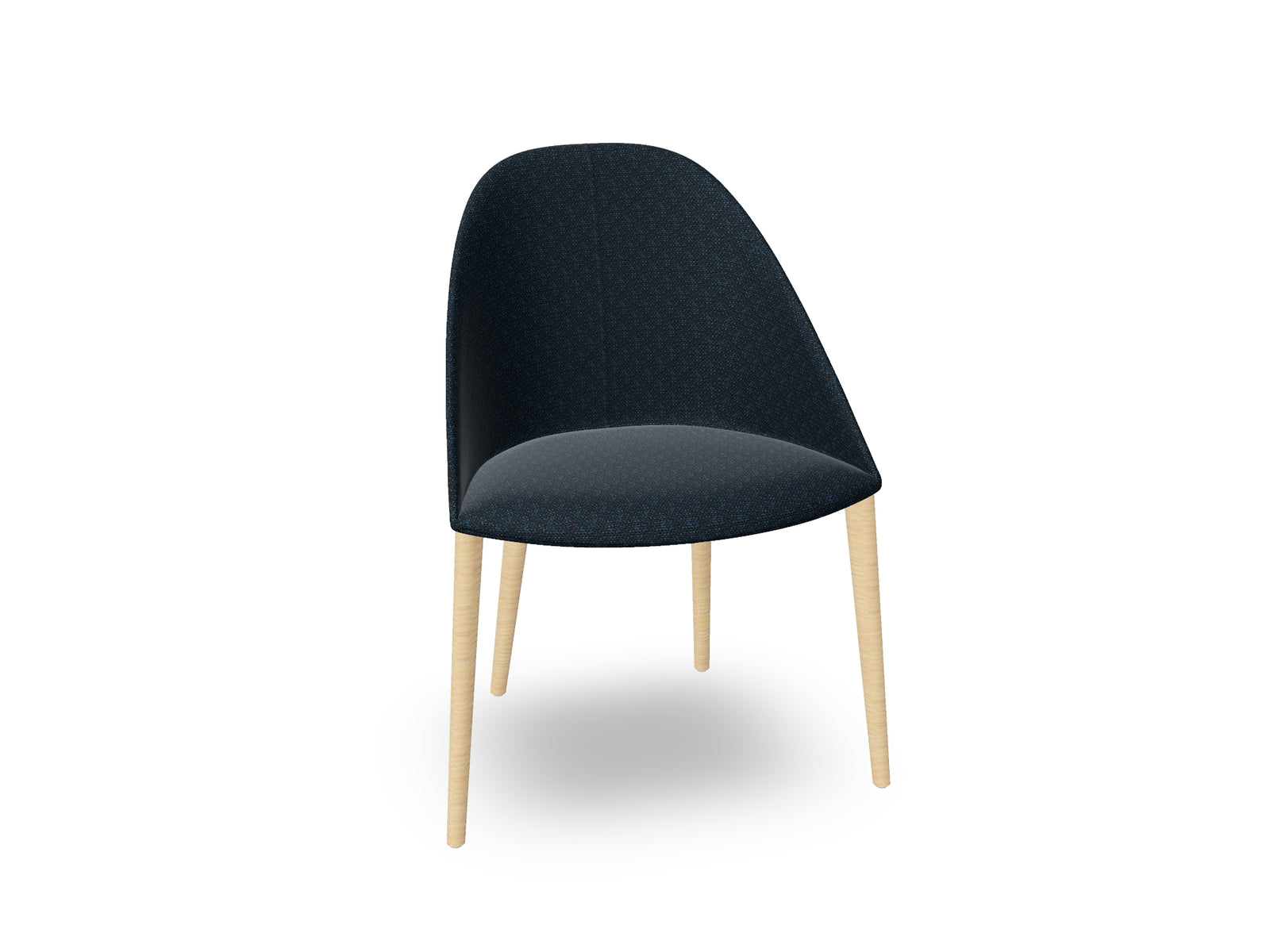 Cila Fully Upholstered Chair With Timber Oak Four-leg Base