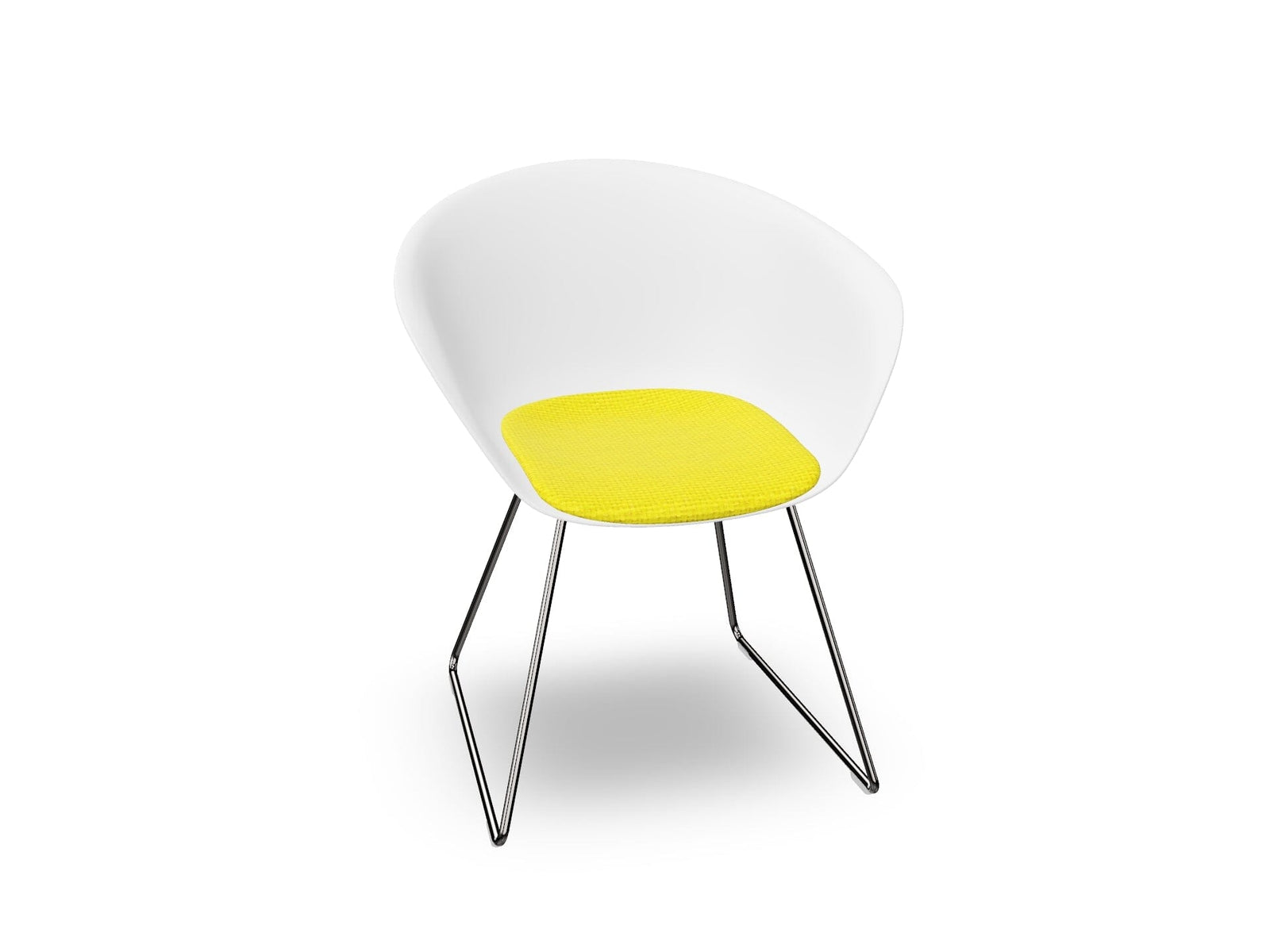 Duna 02 Sled Base Chair With Seat Cushion Chairs Arper