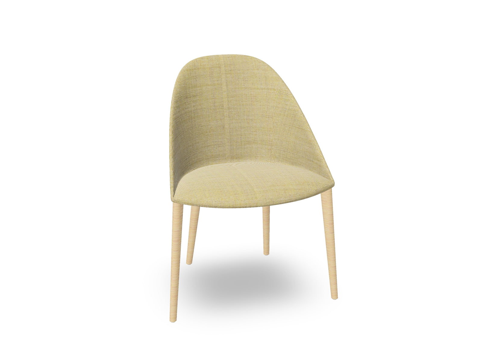 Cila Fully Upholstered Chair With Timber Oak Four-leg Base