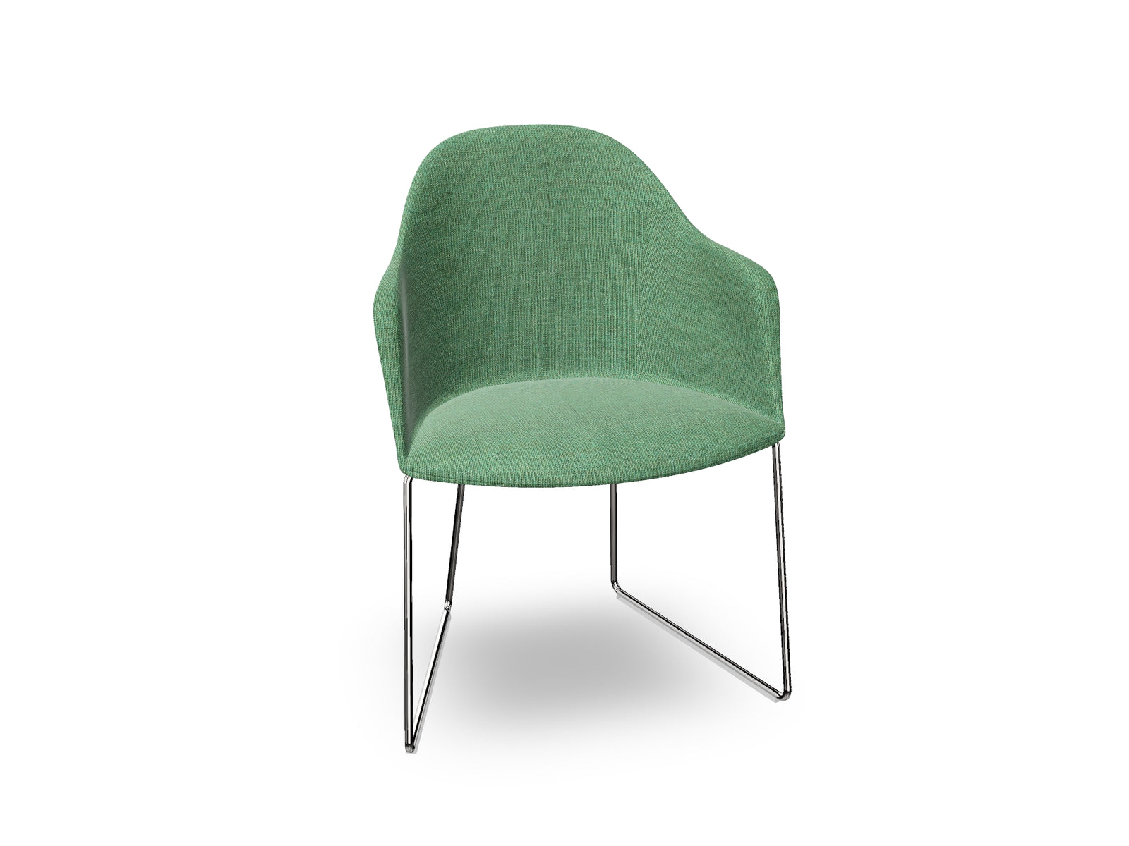 Cila Fully Upholstered Armchair With Sled Base