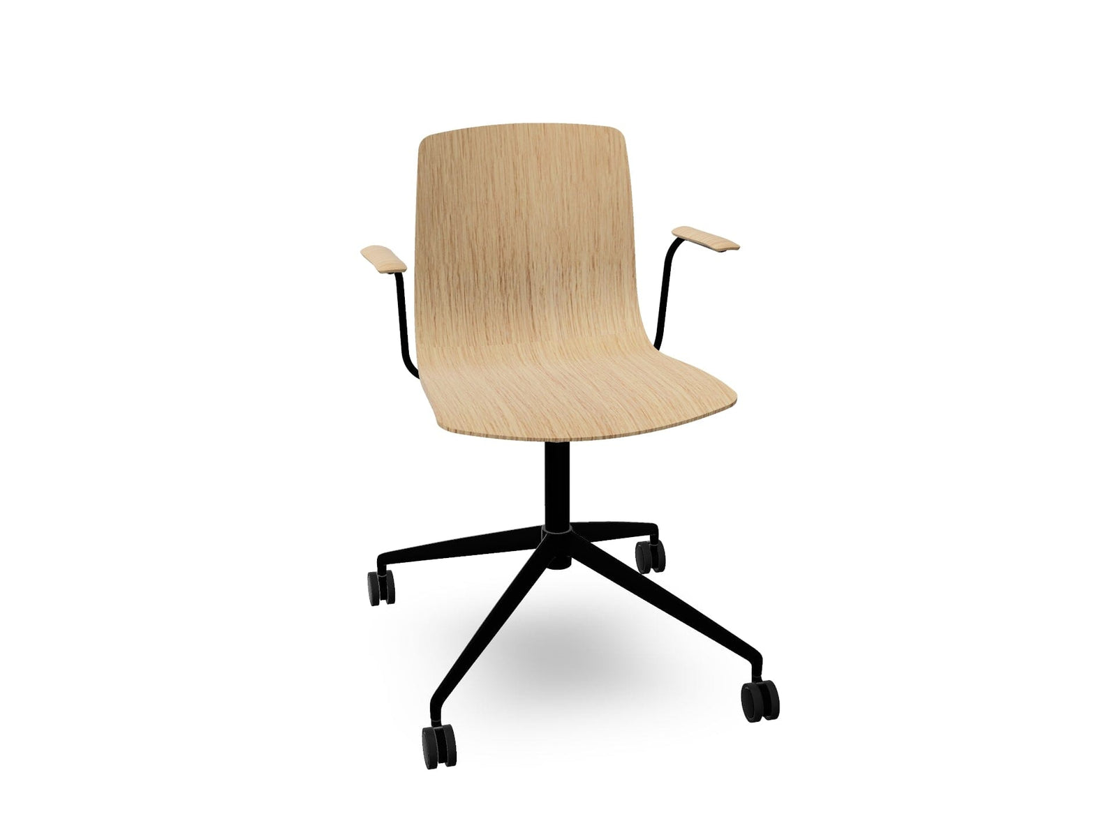 Aava 02 Fixed Trestle Base Wood Chair Chairs Arper