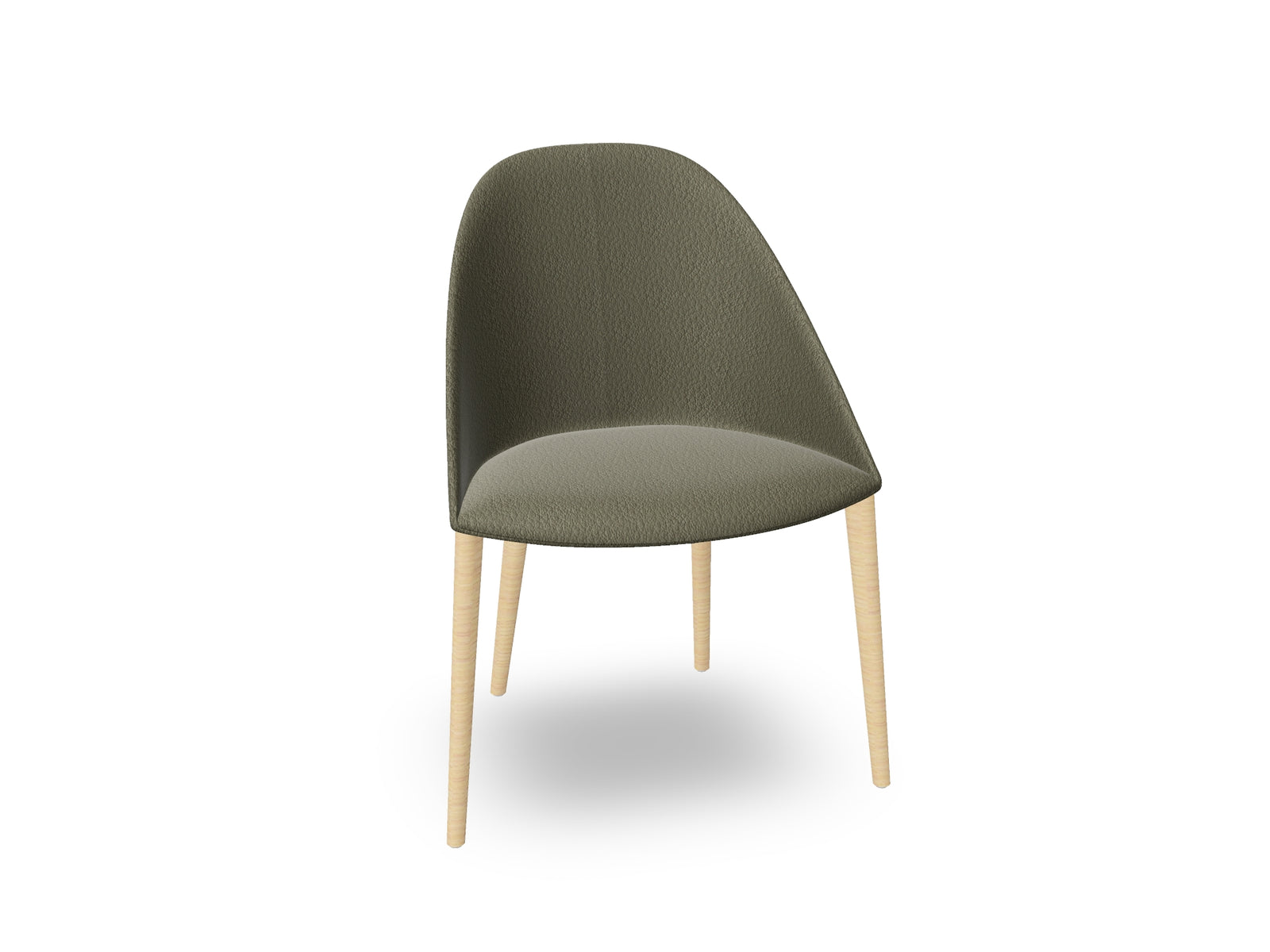 Cila Fully Upholstered Chair With Timber Oak Four-leg Base