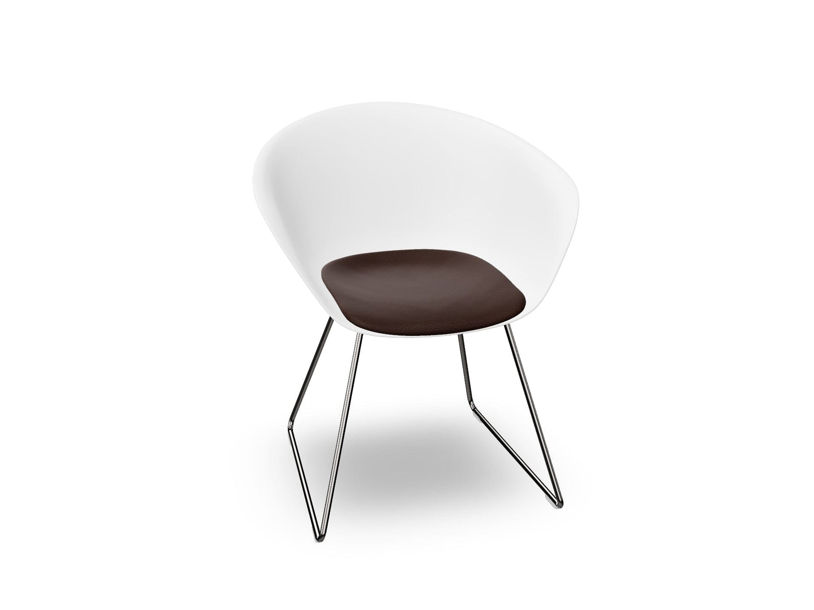 Duna 02 Sled Base Chair With Seat Cushion Chairs Arper