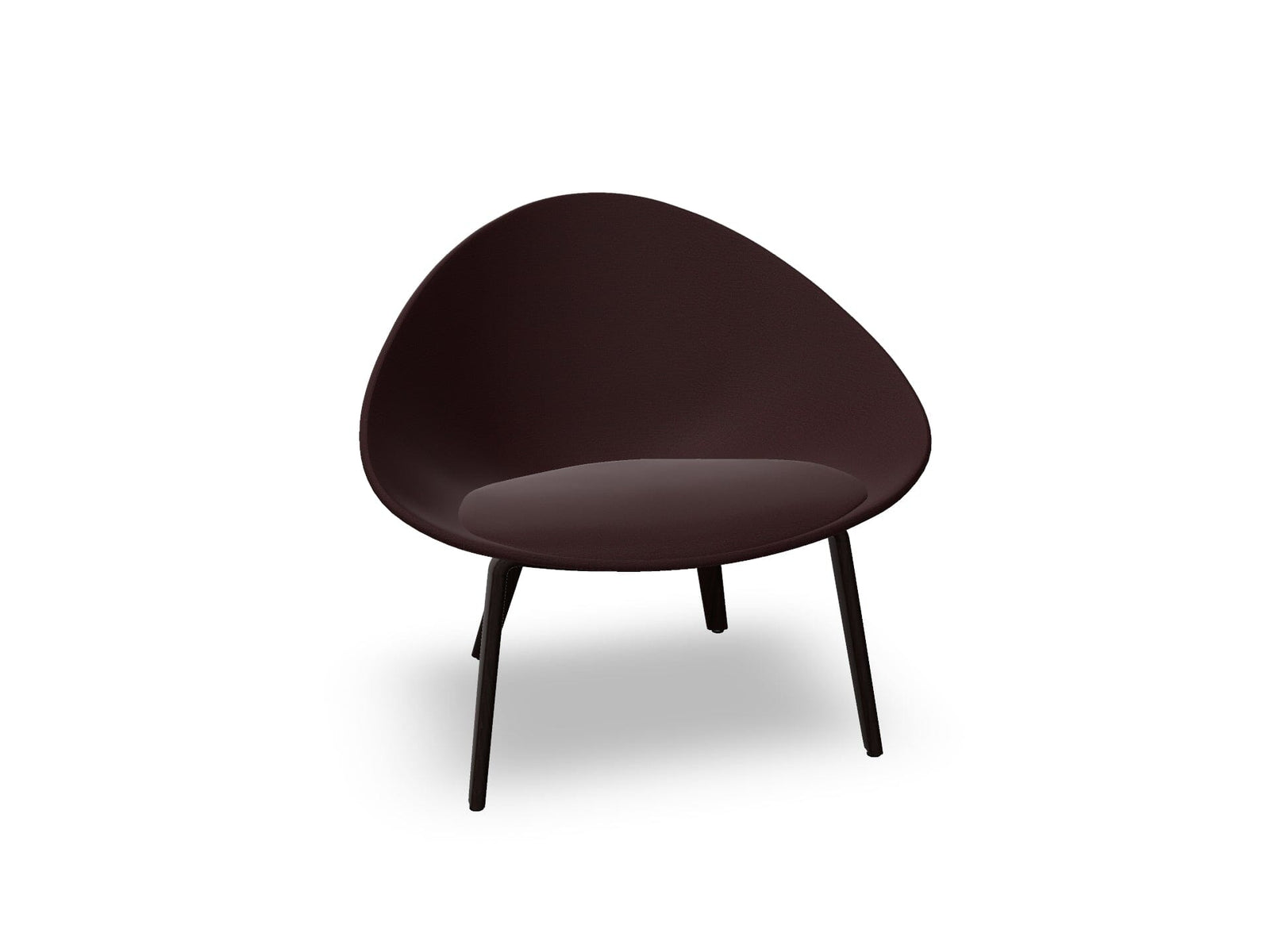 Adell 4 Leg Wood Lounge Chair With Fully Upholstered lounge chair Arper