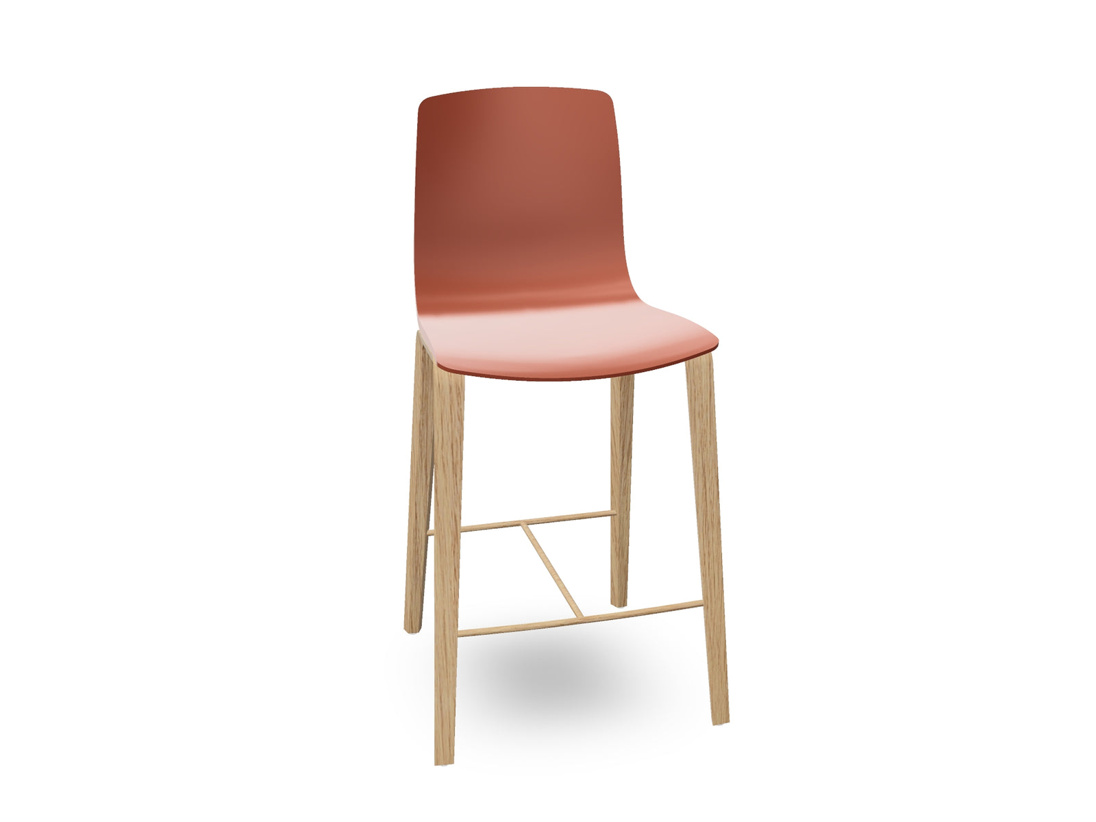 Aava 02-4 Wood Legs Polypropylene Counter & Bar Stool