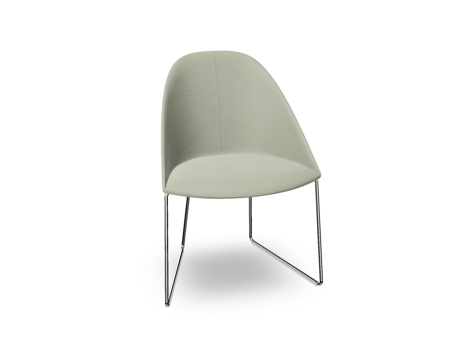 Cila Fully Upholstered Chair With Sled Base Chairs Arper