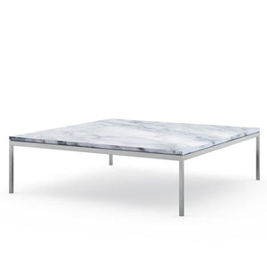 Florence Knoll Low Coffee Table Coffee Tables Knoll Large - 47 x 47 inch Arabescato marble, Shiny finish 