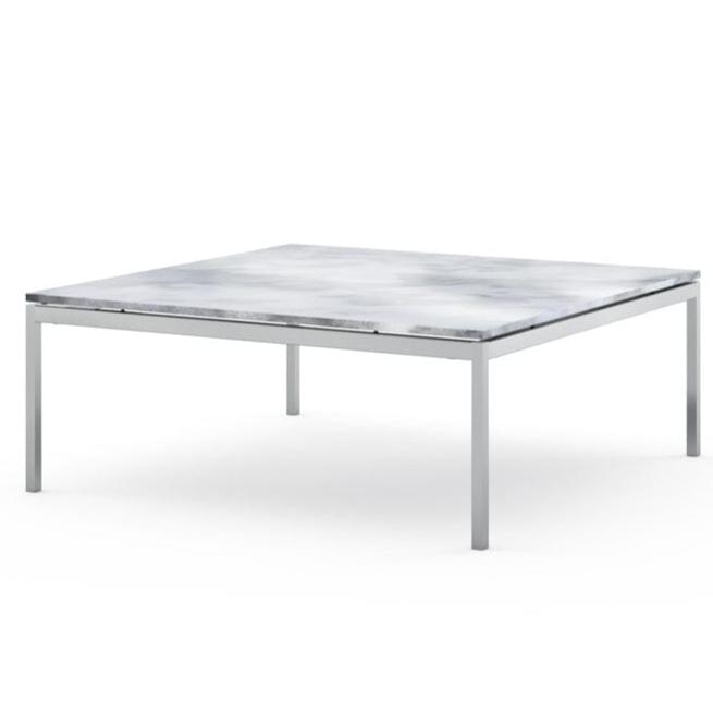 Florence Knoll Low Coffee Table Coffee Tables Knoll Small - 35 x 35 inch Arabescato marble, Shiny finish