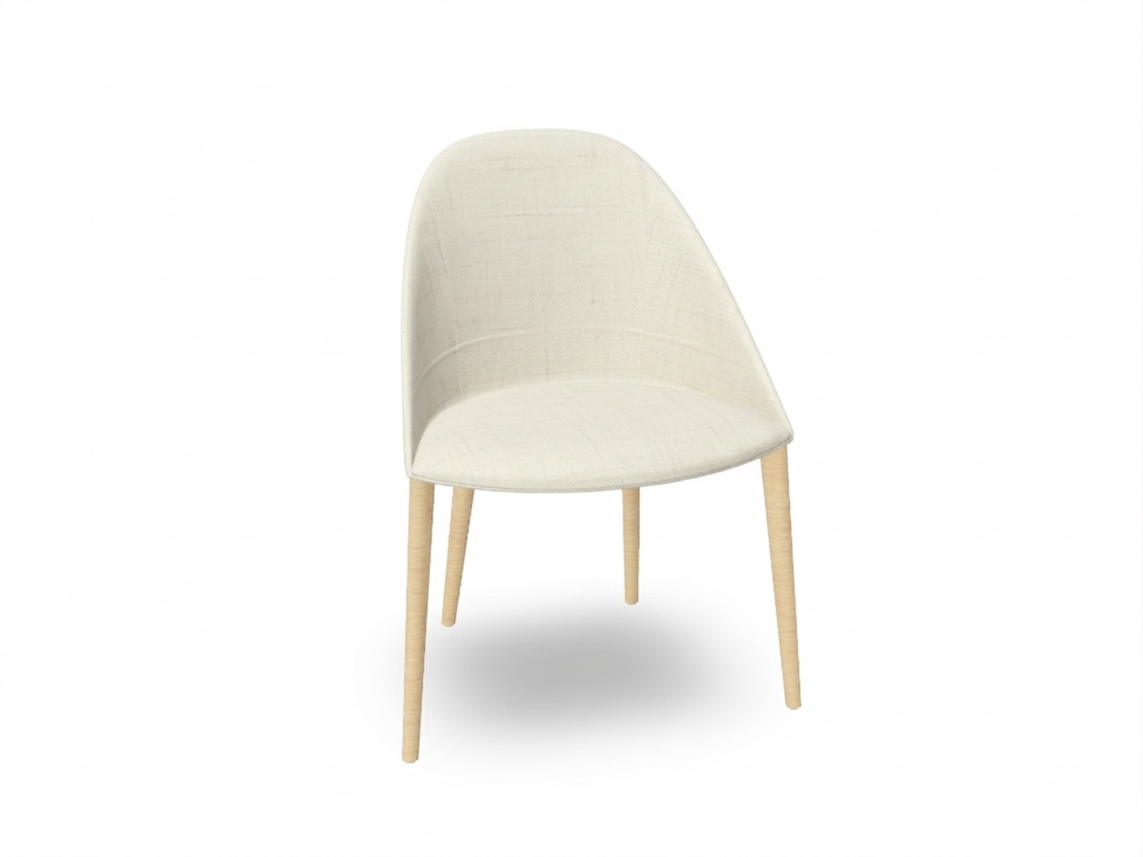 Cila Fully Upholstered Chair With Timber Oak Four-leg Base