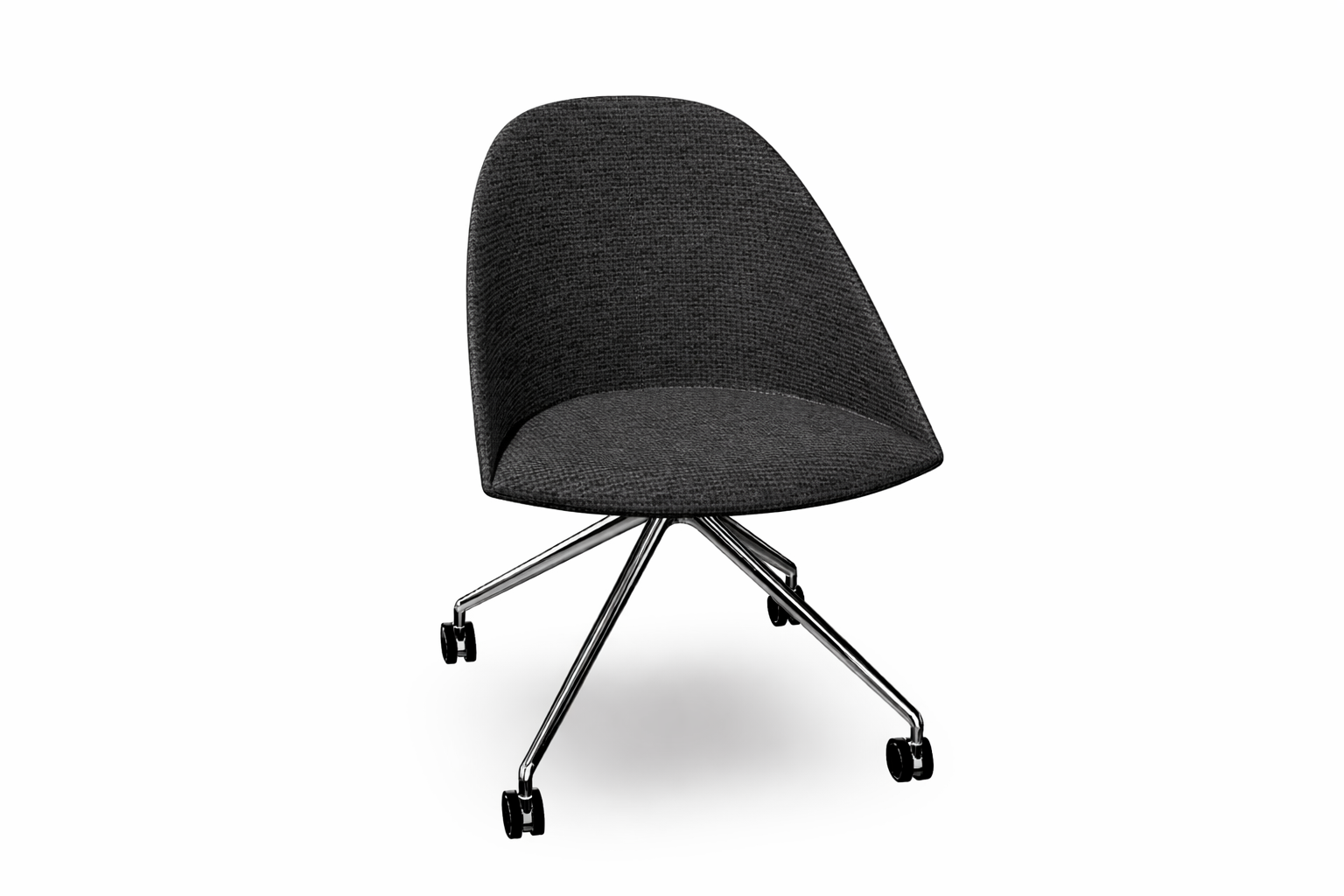Cila Fully Upholtered Chair With Fixed Trestle Base