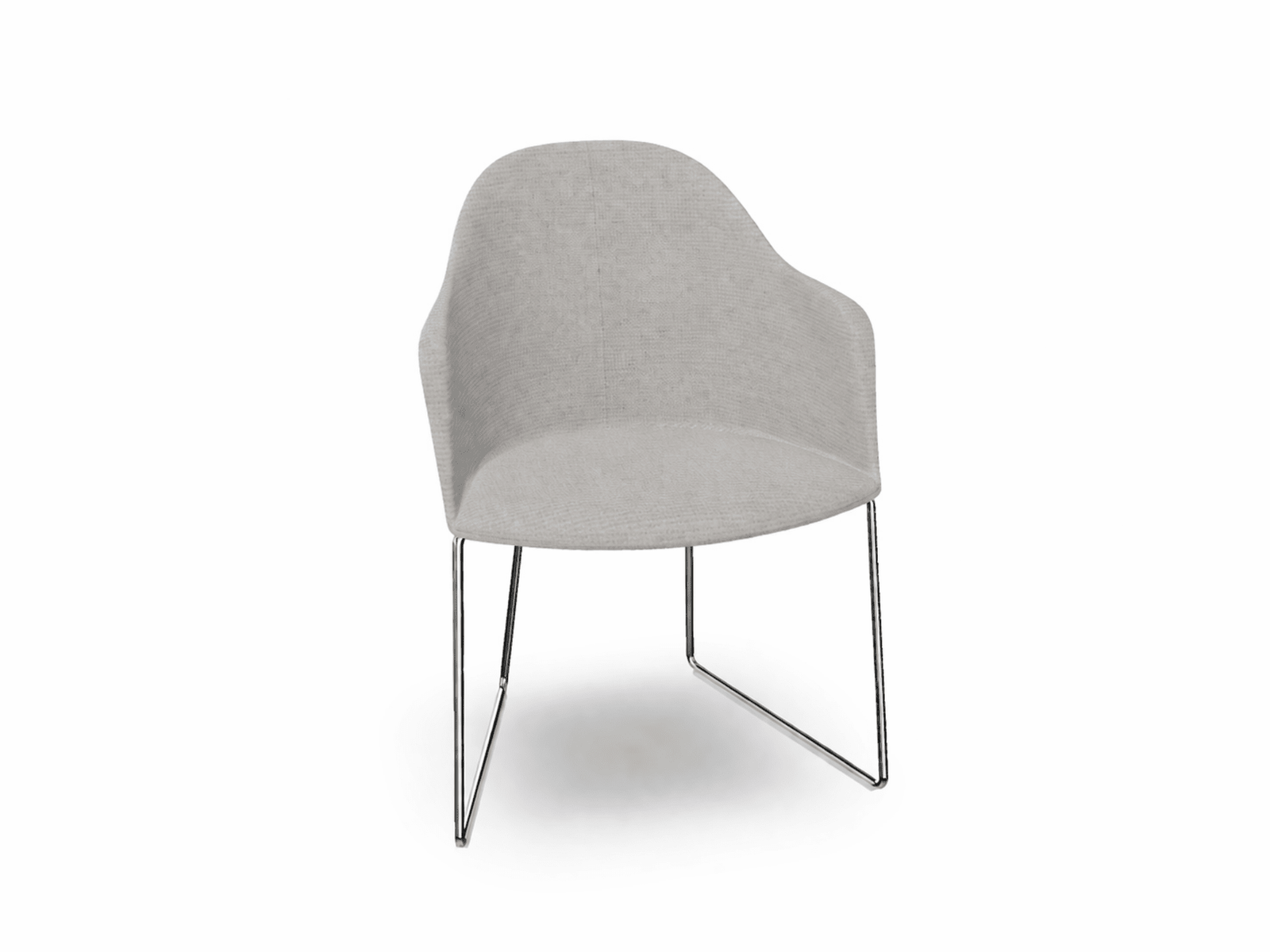 Cila Fully Upholstered Armchair With Sled Base Chairs Arper