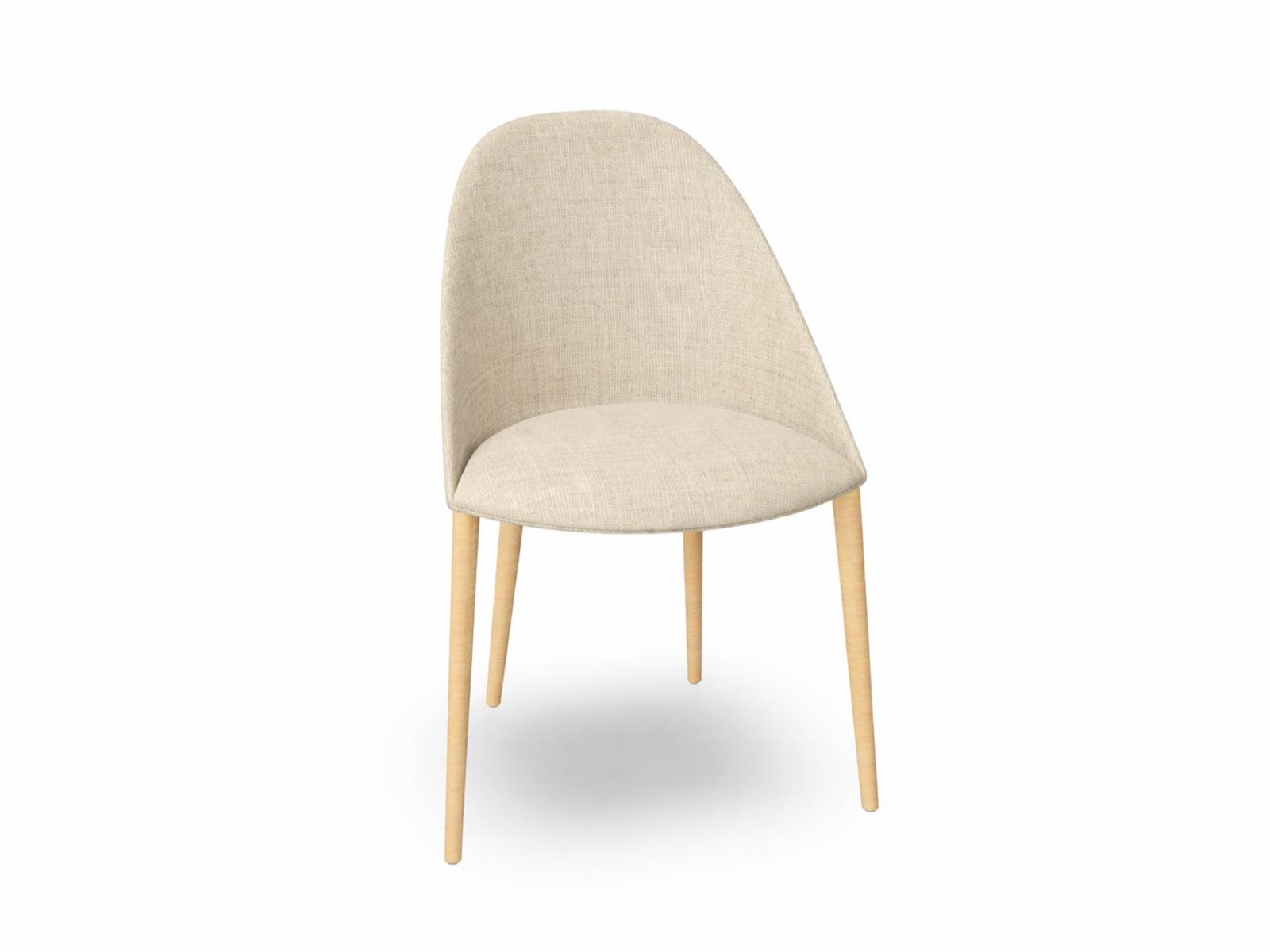 Cila Fully Upholstered Chair With Timber Oak Four-leg Base