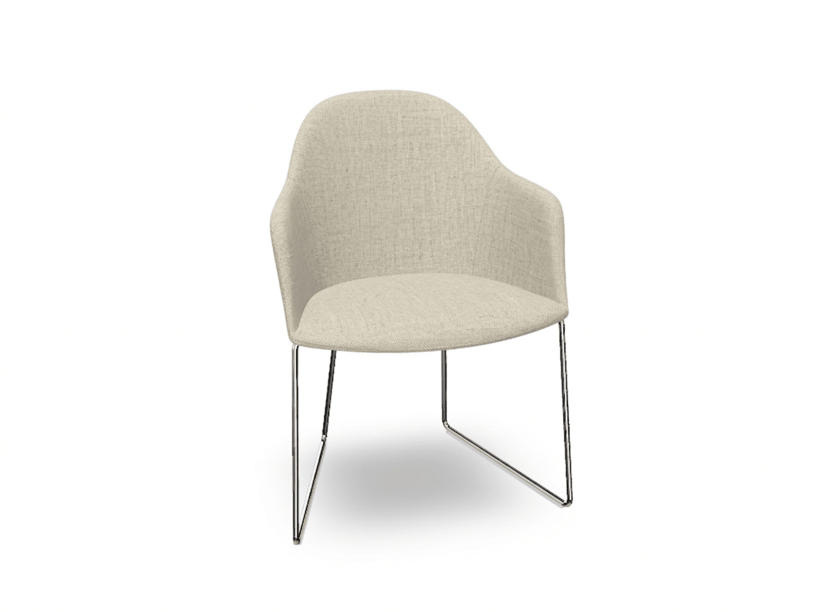 Cila Fully Upholstered Armchair With Sled Base Chairs Arper