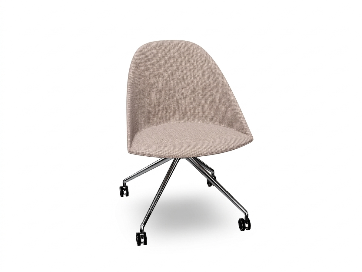 Cila Fully Upholtered Chair With Fixed Trestle Base