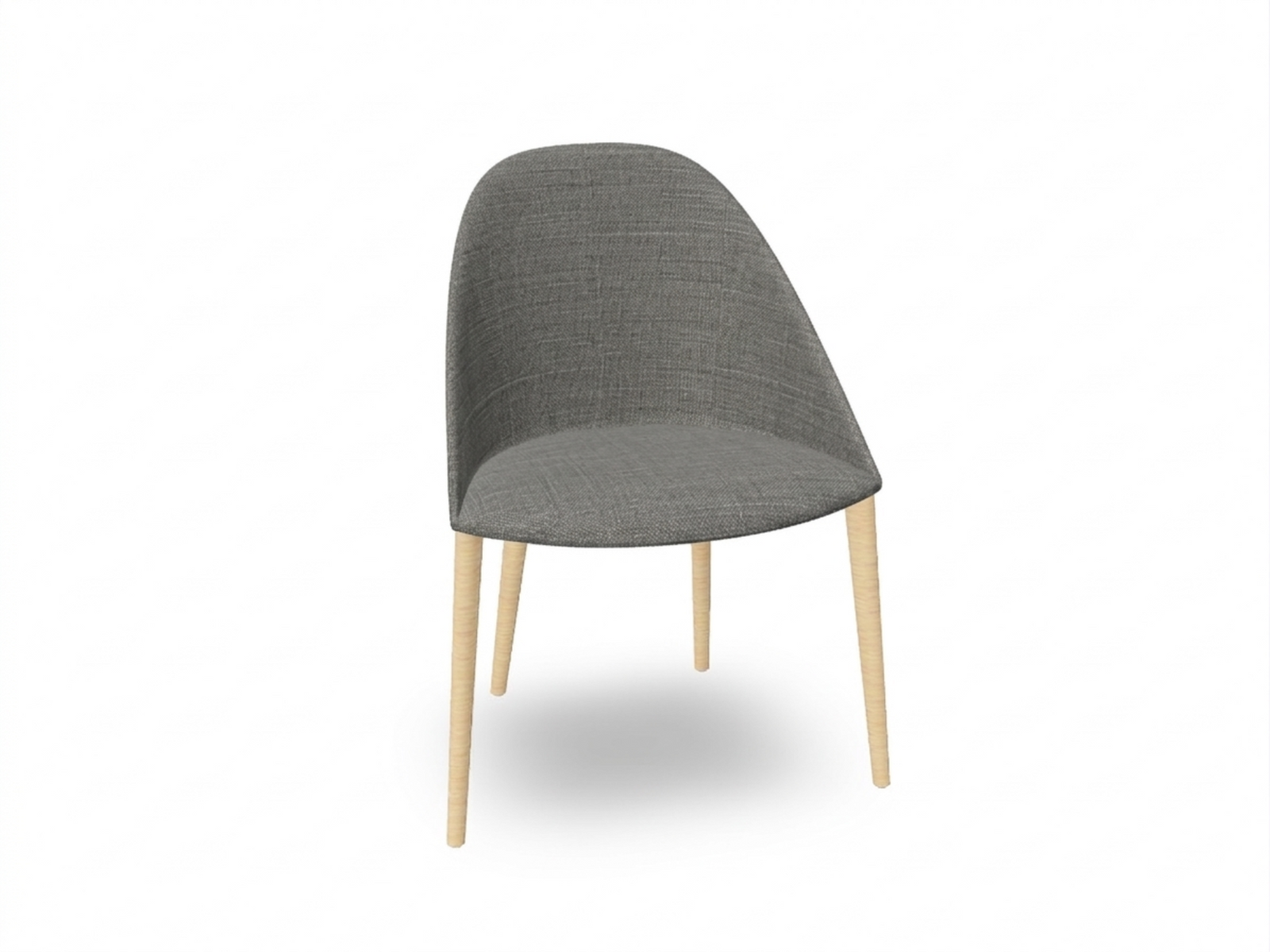 Cila Fully Upholstered Chair With Timber Oak Four-leg Base