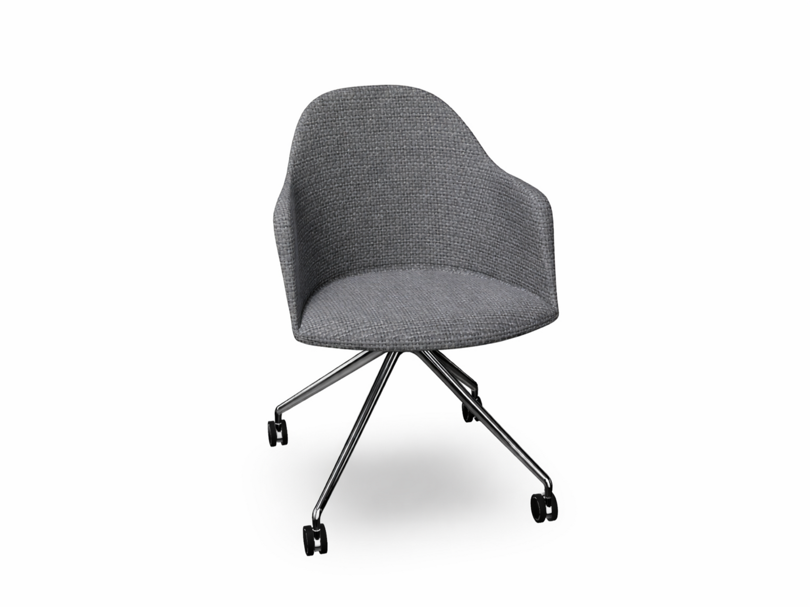 Cila fully upholstered Armchair With Fixed Trestle Base