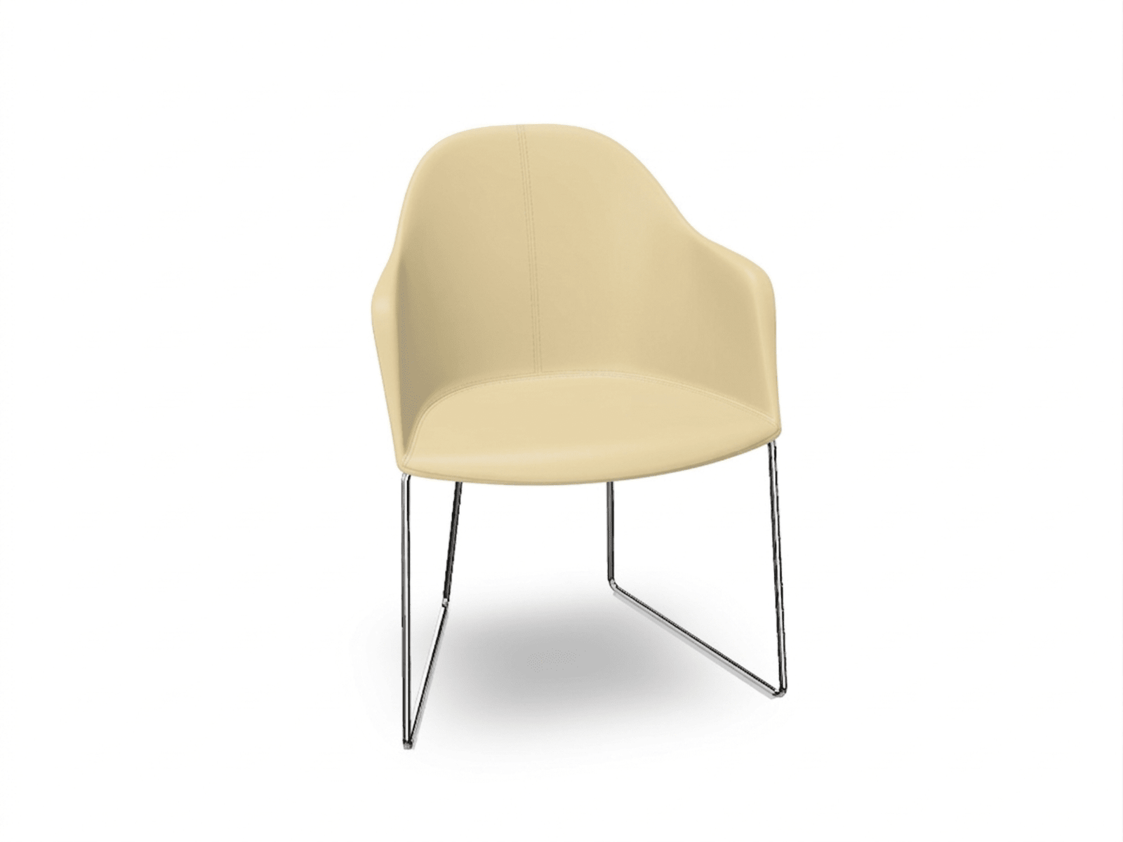 Cila Fully Upholstered Armchair With Sled Base Chairs Arper