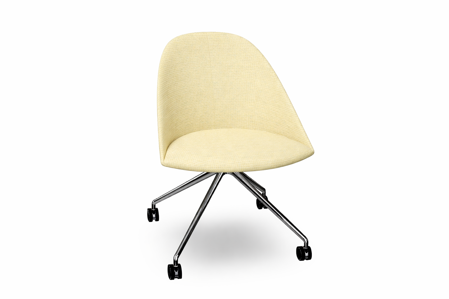 Cila Fully Upholtered Chair With Fixed Trestle Base